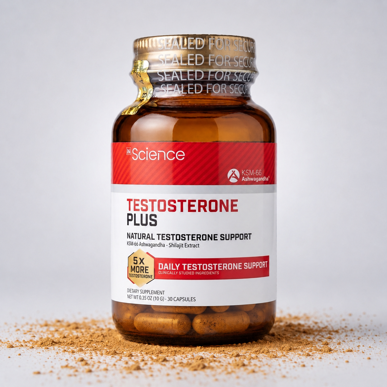 İn Science Testosterone Plus KSM-66 Ashwagandha & Shilajit – 30 Kapsül