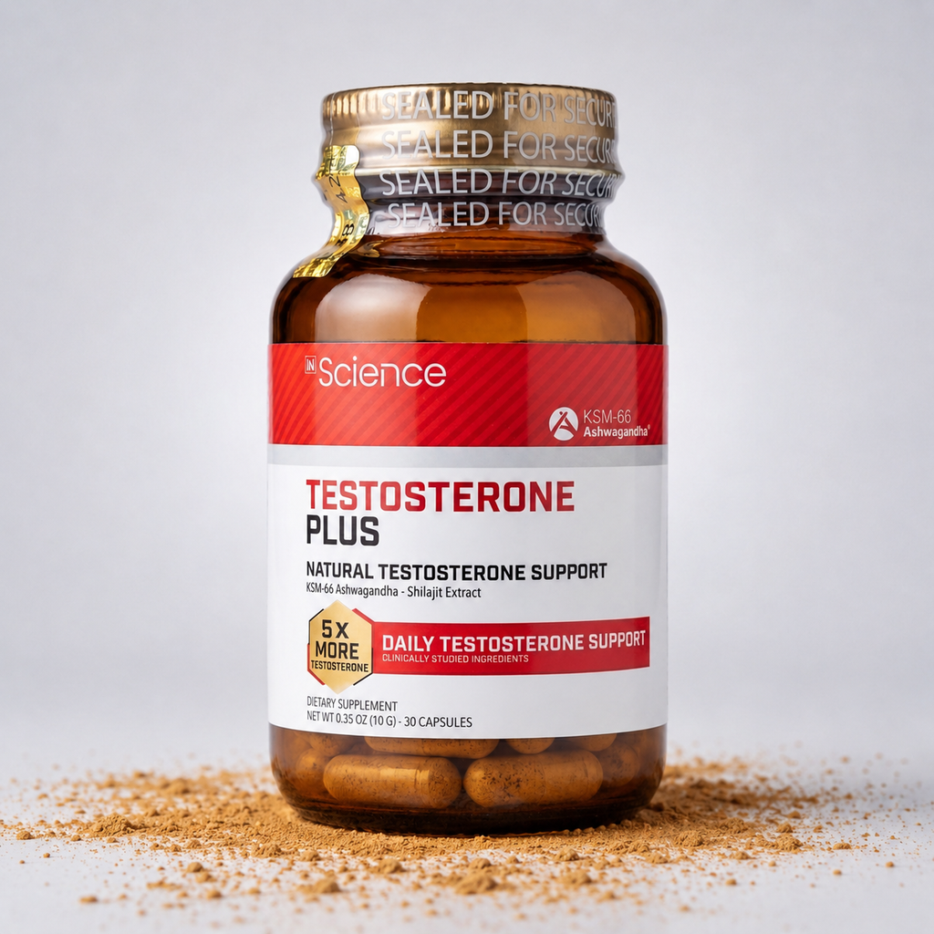 İn Science Testosterone Plus KSM-66 Ashwagandha & Shilajit – 30 Kapsül