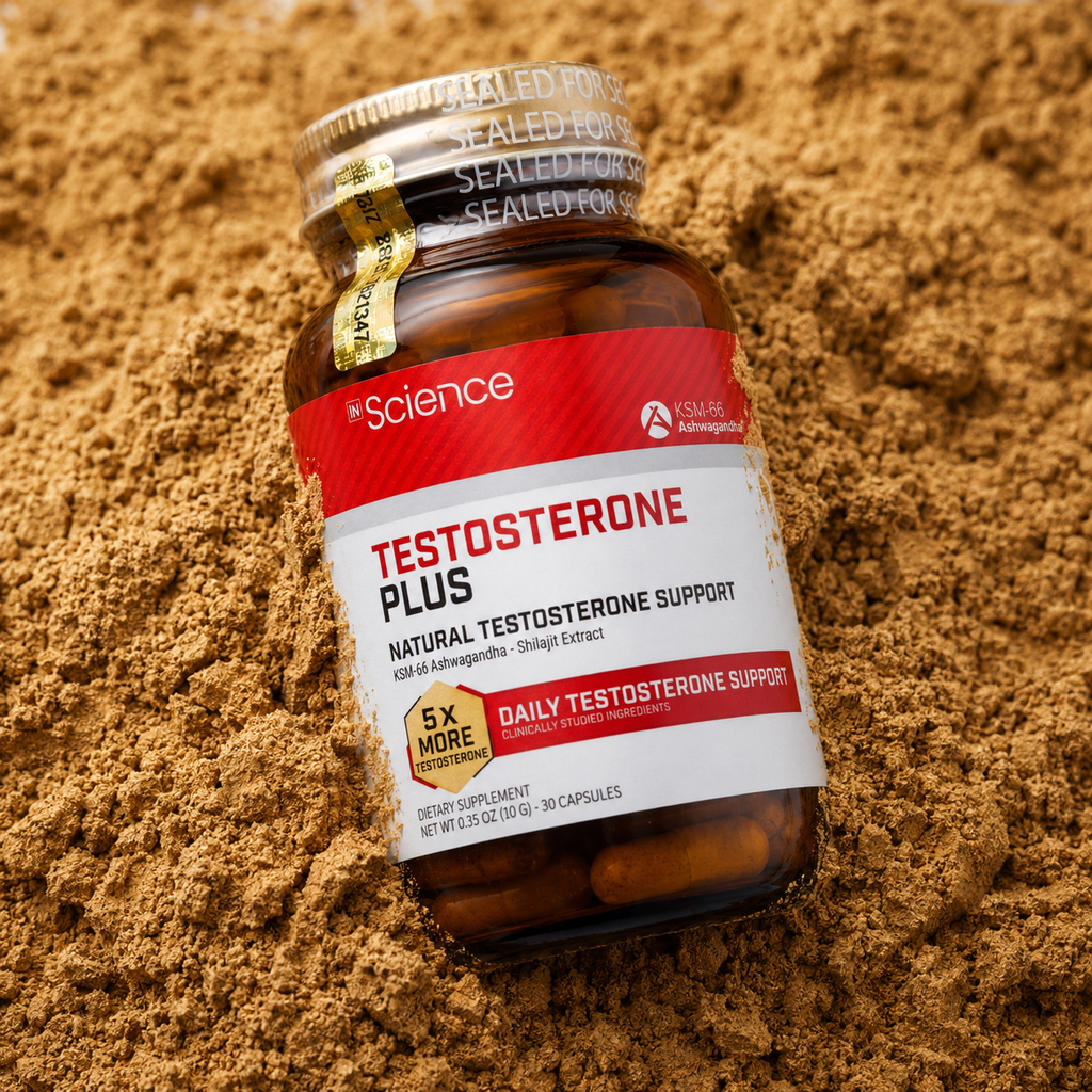 İn Science Testosterone Plus KSM-66 Ashwagandha & Shilajit – 30 Kapsül