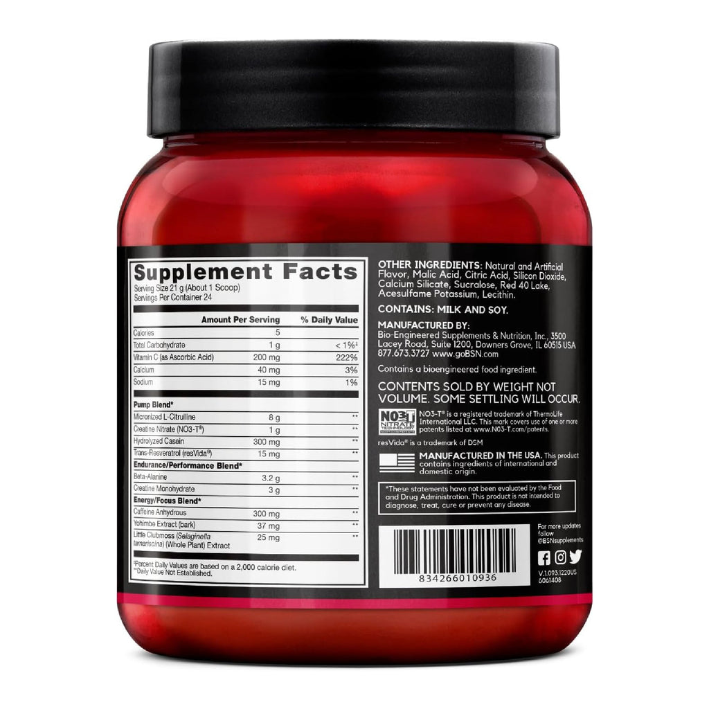 BSN NO-XPLODE VASO Pre-Workout 24 Servis - Citrulline Beta-Alanin Kreatin