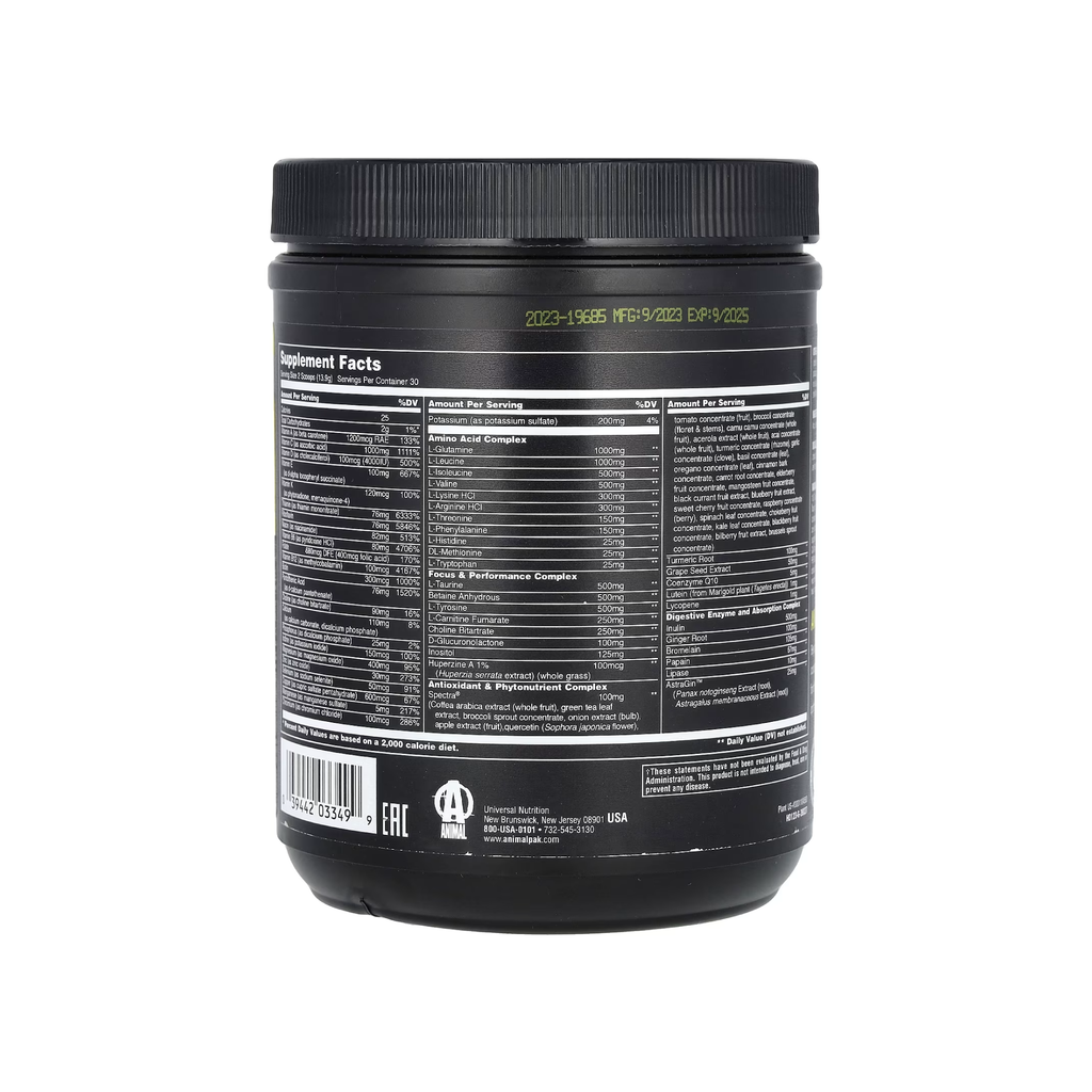 Animal Pak Powder 417g Toz Multivitamin - 30 Porsiyon Sporcu Performans Desteği