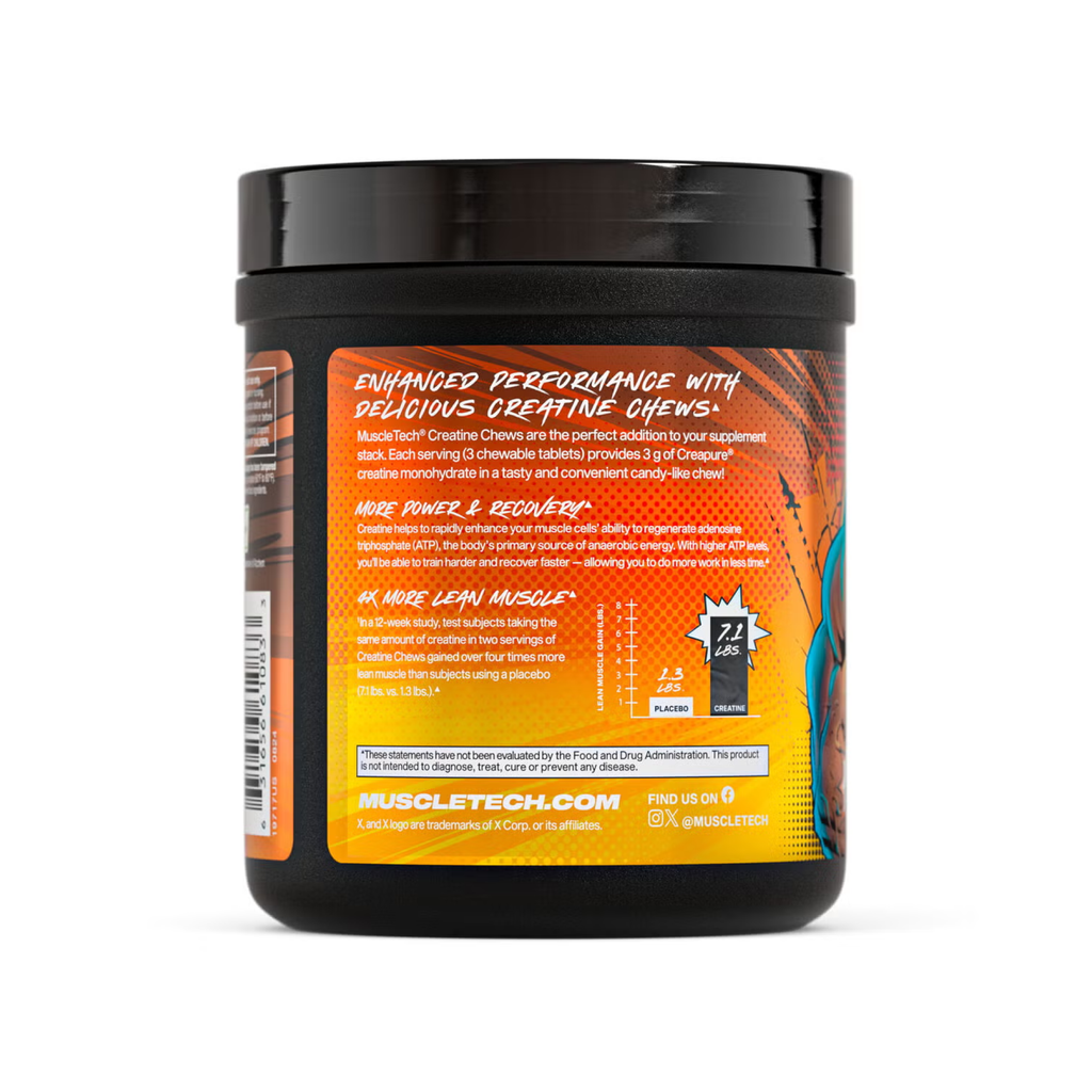 MuscleTech Creatine Chews - Boogieman Punch - 90 Tablets (30 Servings)