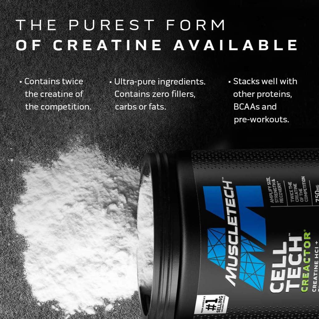 MuscleTech Cell-Tech Creactor Kreatin HCl 240g - Aromasız