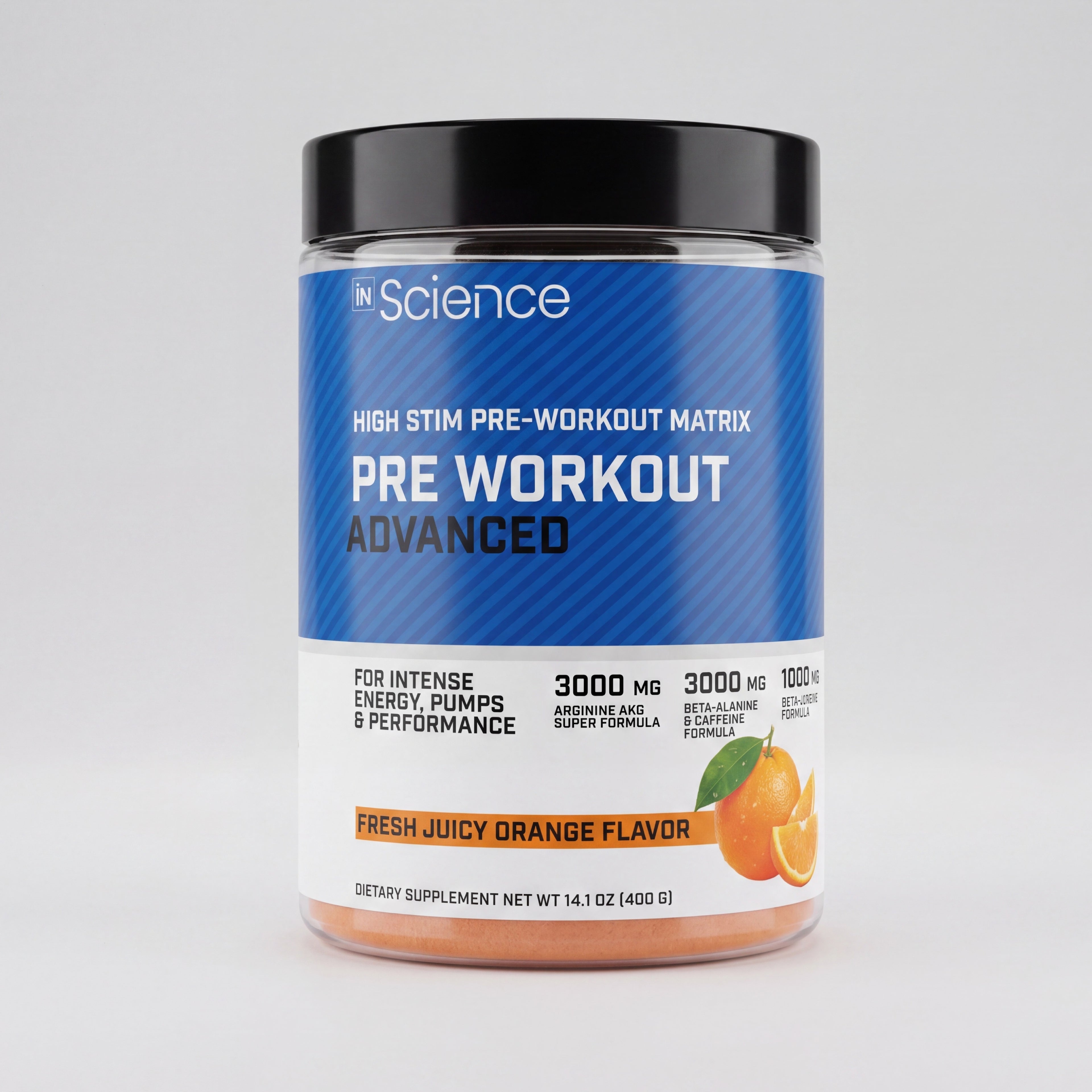 İn Science Pre-Workout Advanced - High Stim Pre-Workout Matrix 400g (40 Servis)