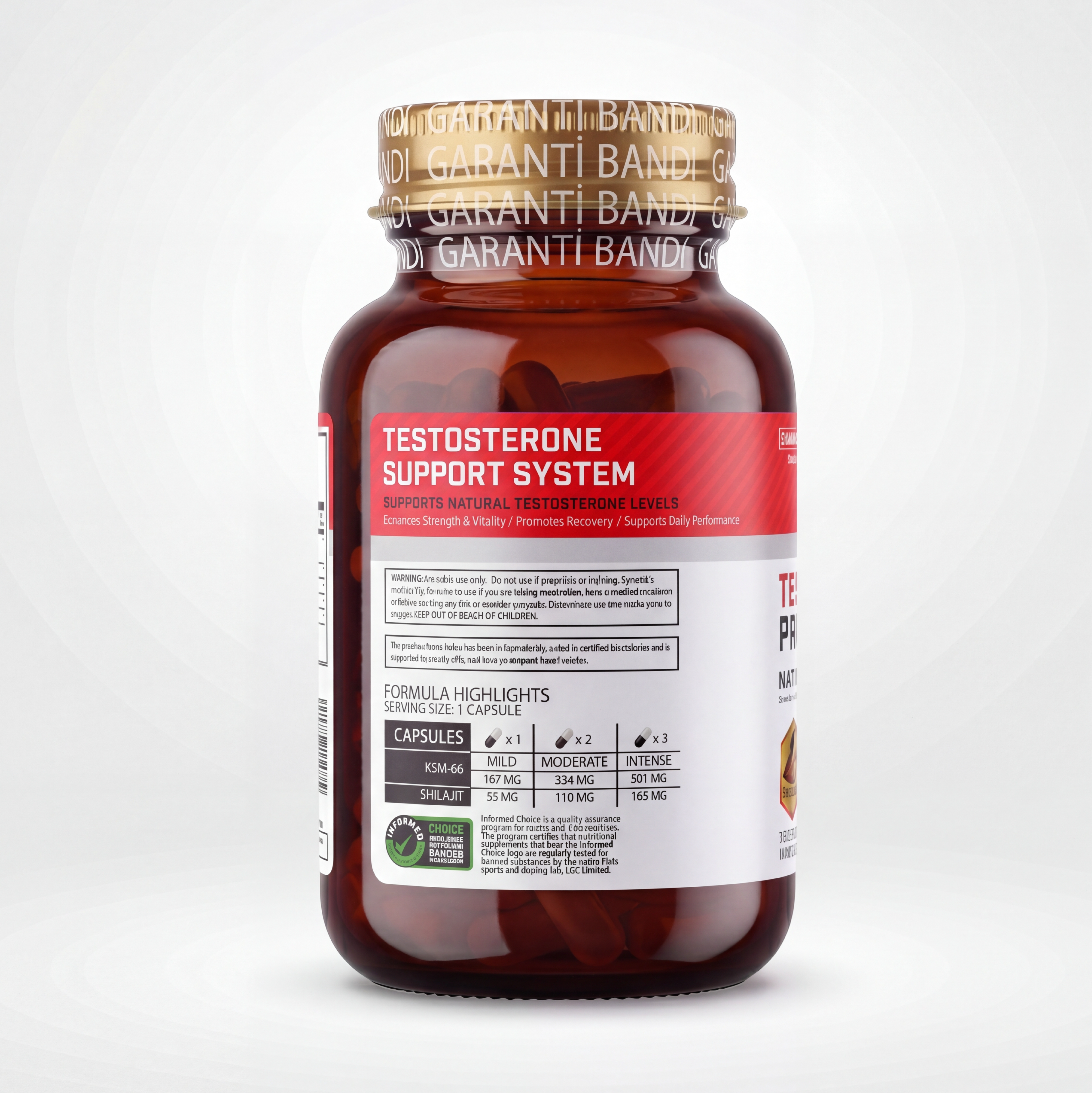 İn Science Testosterone Plus KSM-66 Ashwagandha Shilajit (30 Kapsül) Supplement