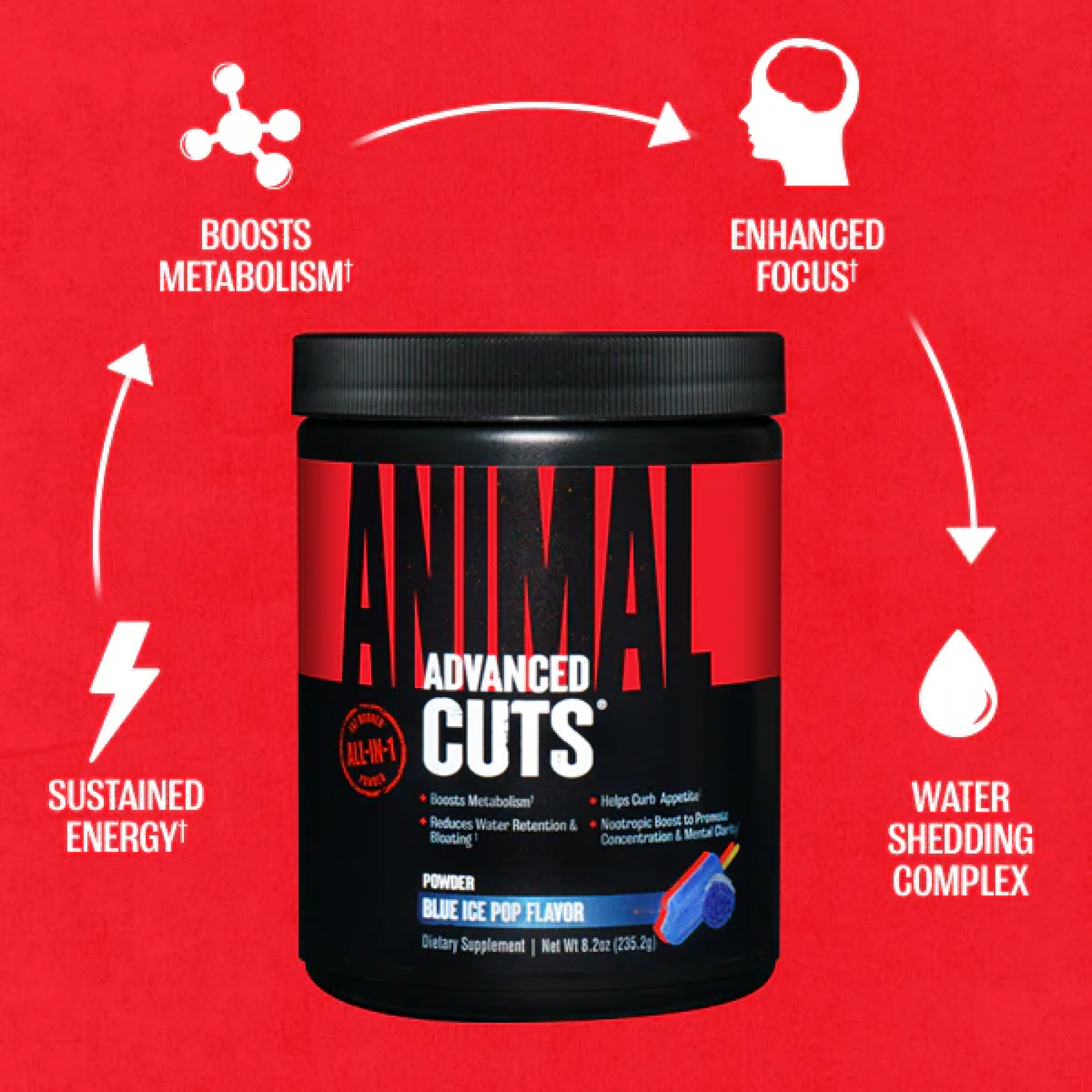 Animal Advanced Cuts Blue Ice Pop Aromalı Faydaları ve Özellikler İnfografiği