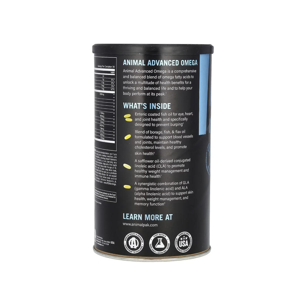 Animal Advanced Omega Gelişmiş Omega-3 & EFA Yağ Asidi Desteği 30 Pill Packs