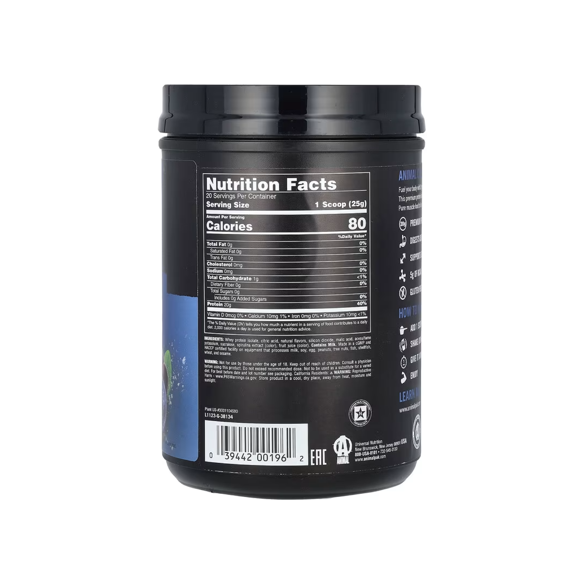 Animal Clear Whey Isolate Şeffaf İzole Protein Tozu 500g