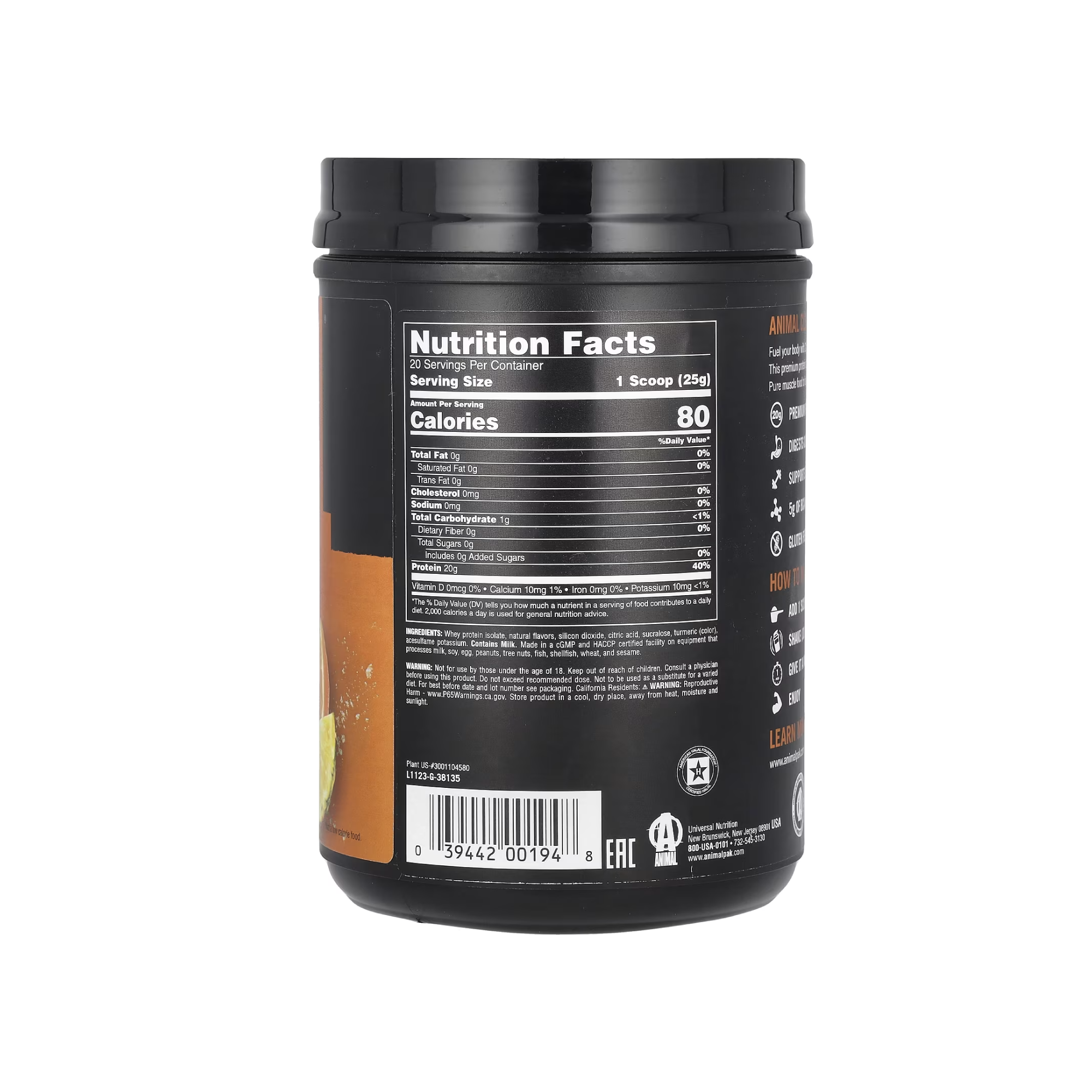 Animal Clear Whey Isolate Şeffaf İzole Protein Tozu 500g