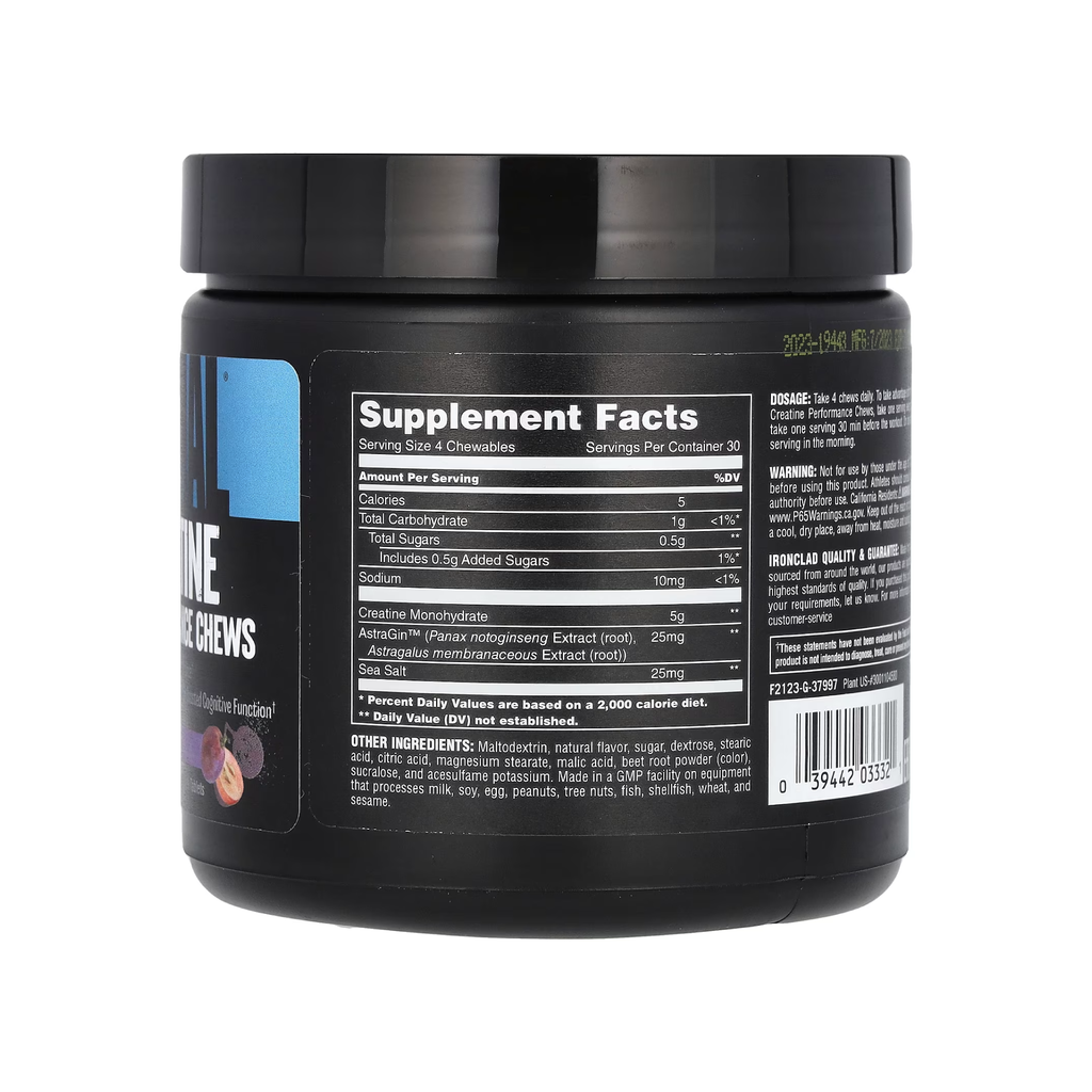Animal Creatine Chews 120 Tablet - Çiğnenebilir Kreatin Takviyesi