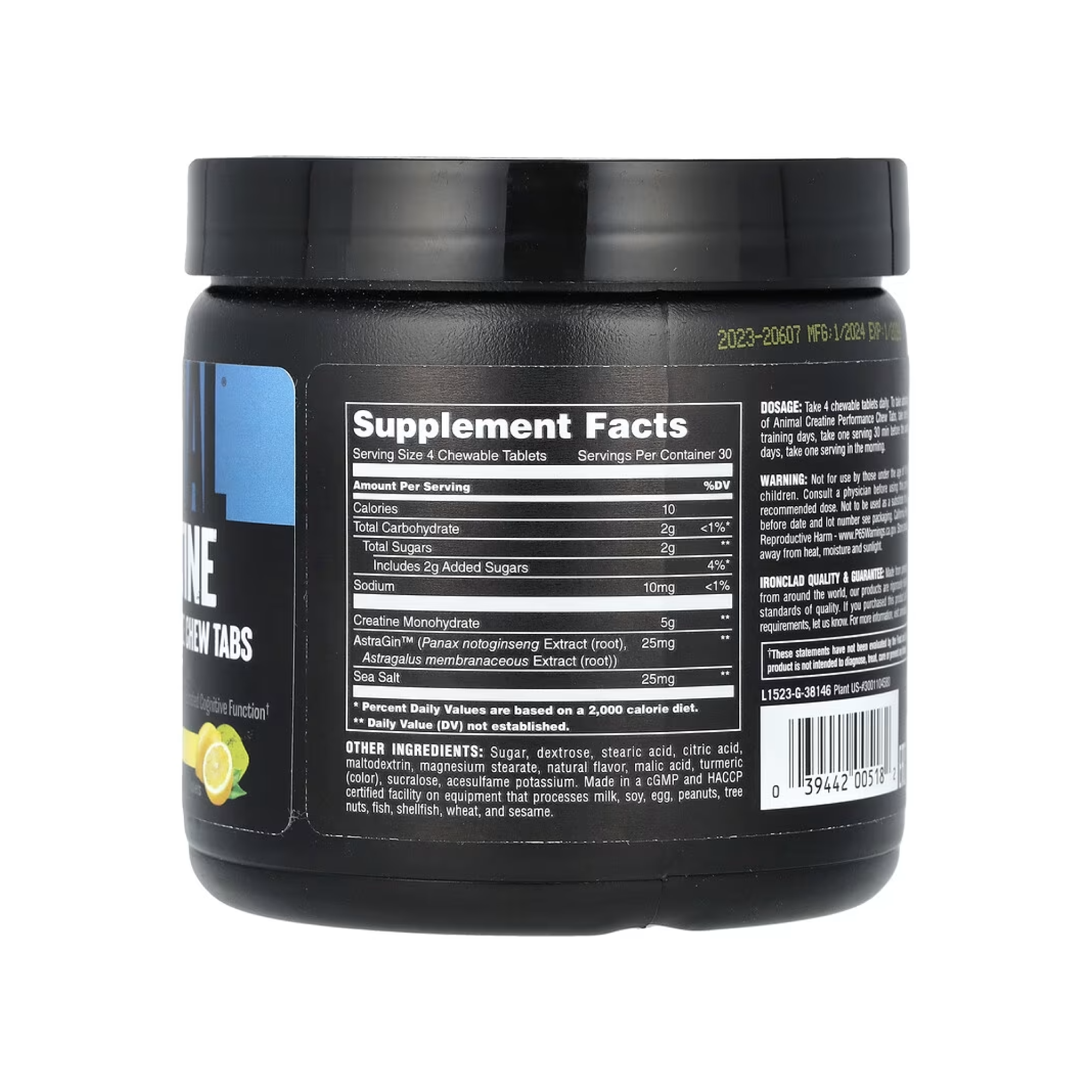 Animal Creatine Chews 120 Tablet - Çiğnenebilir Kreatin Takviyesi