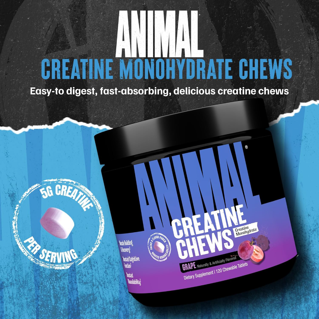Animal Creatine Chews 120 Tablet - Çiğnenebilir Kreatin Takviyesi