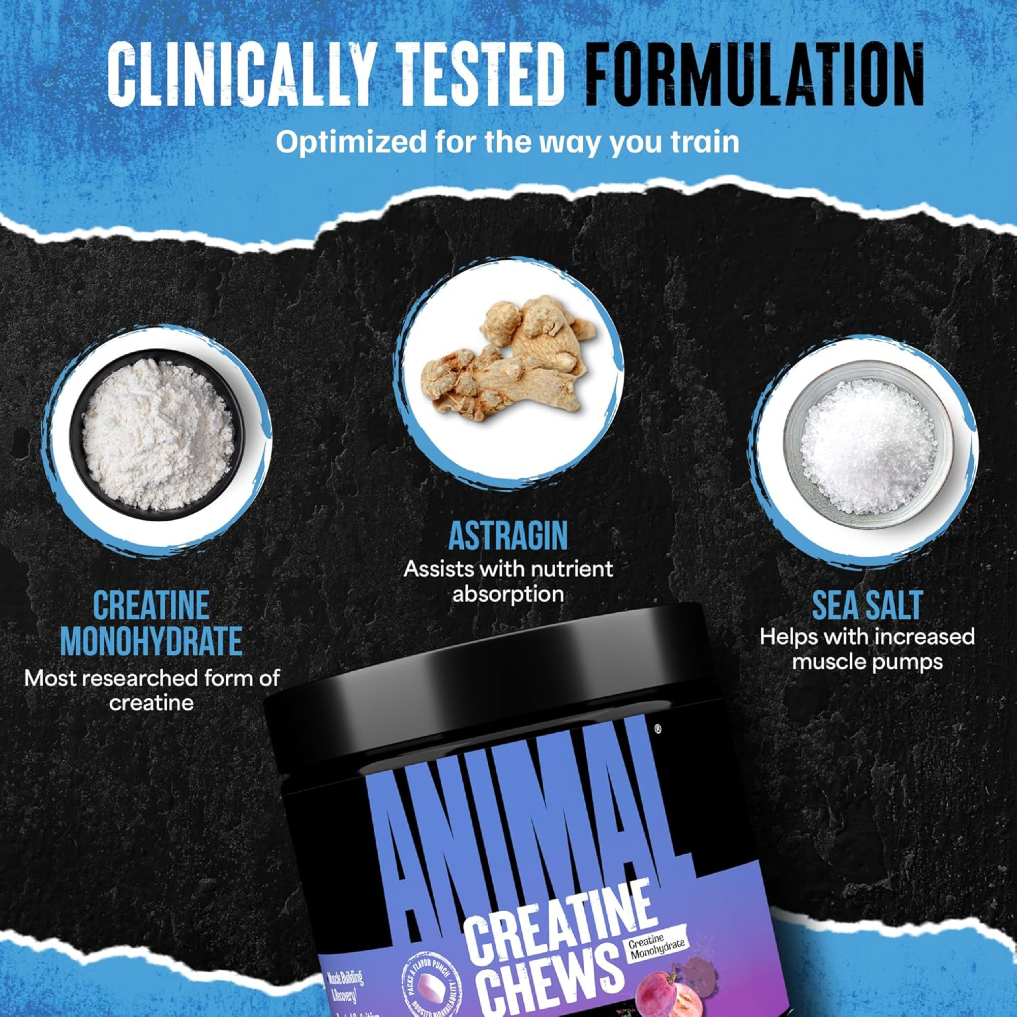 Animal Creatine Chews 120 Tablet - Çiğnenebilir Kreatin Takviyesi