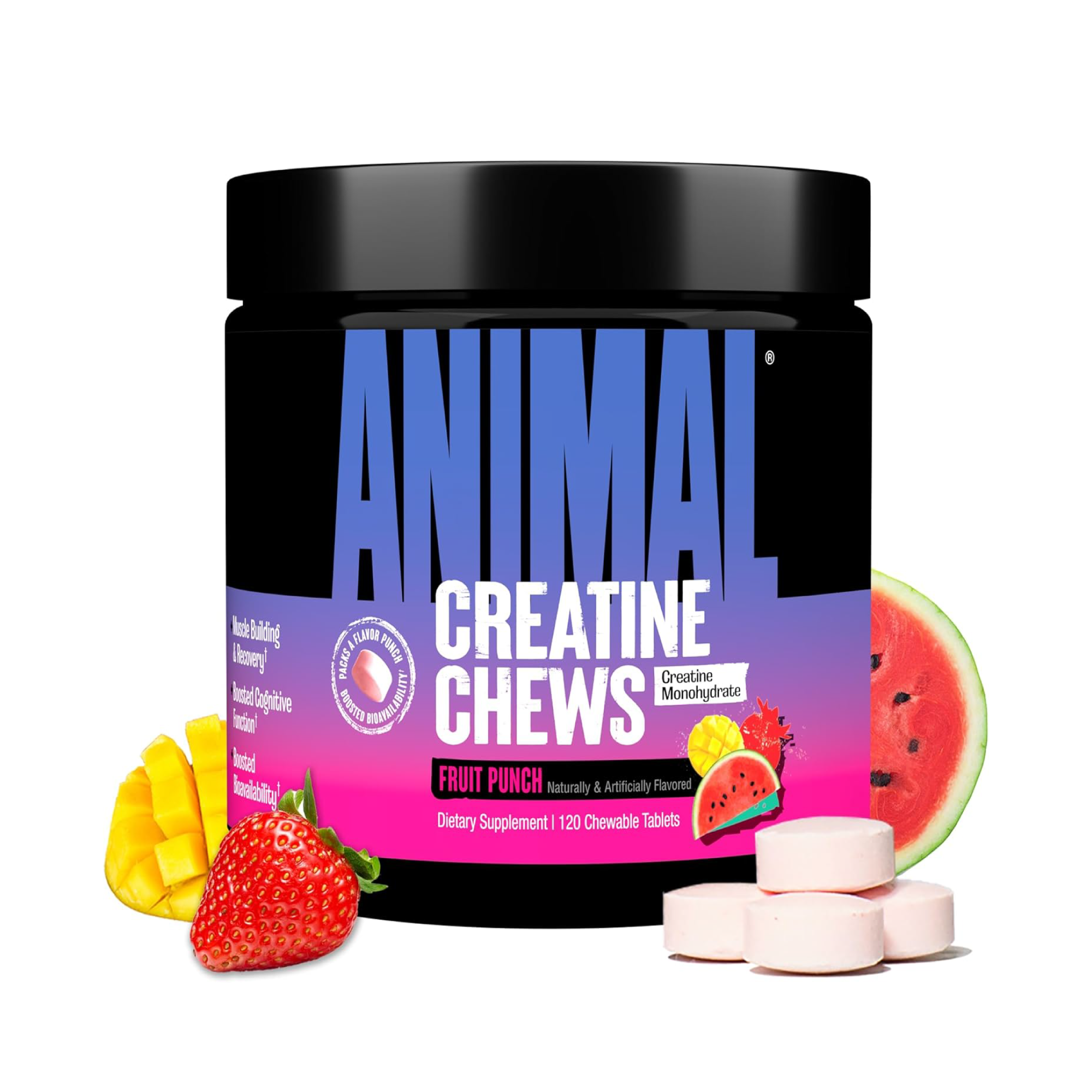 Animal Creatine Chews 120 Tablet - Çiğnenebilir Kreatin Takviyesi