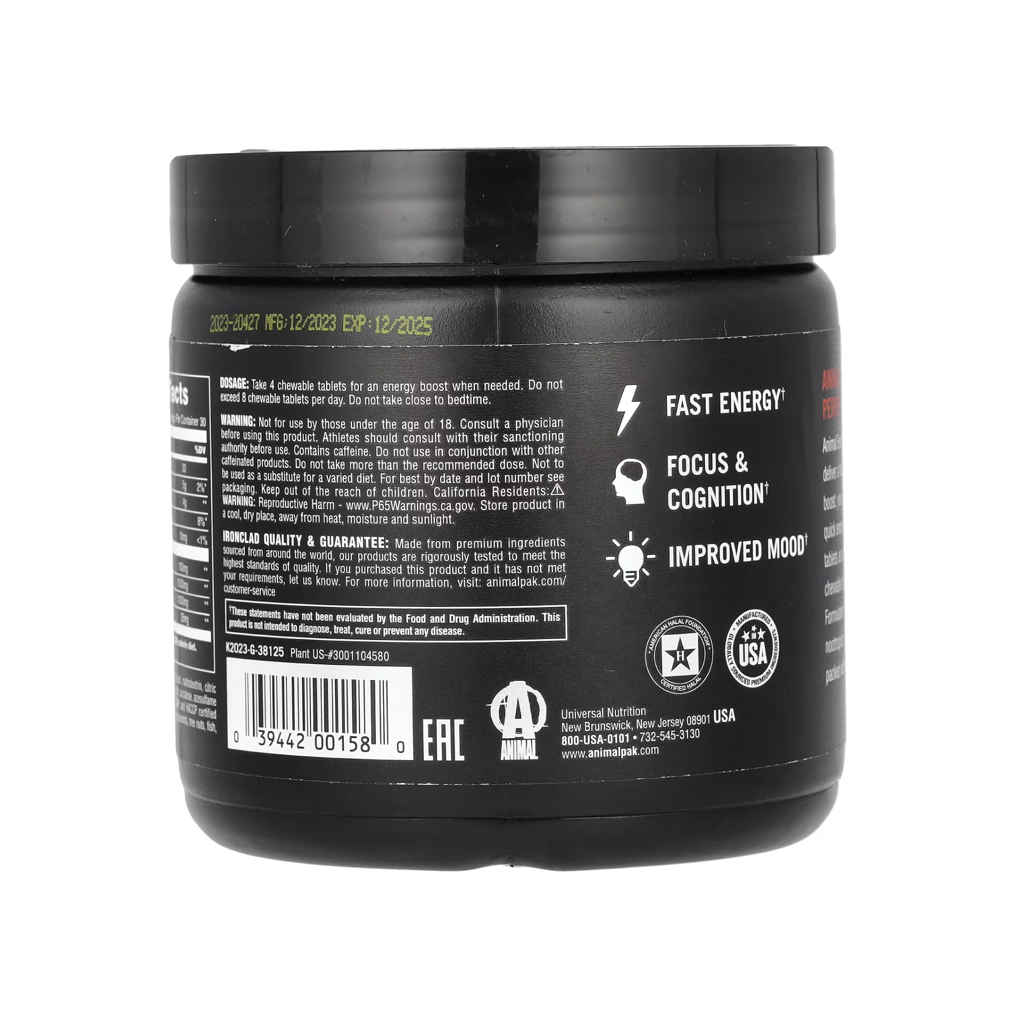 Animal Energy Chew – Çiğnenebilir Enerji Takviyesi 120 Tablet