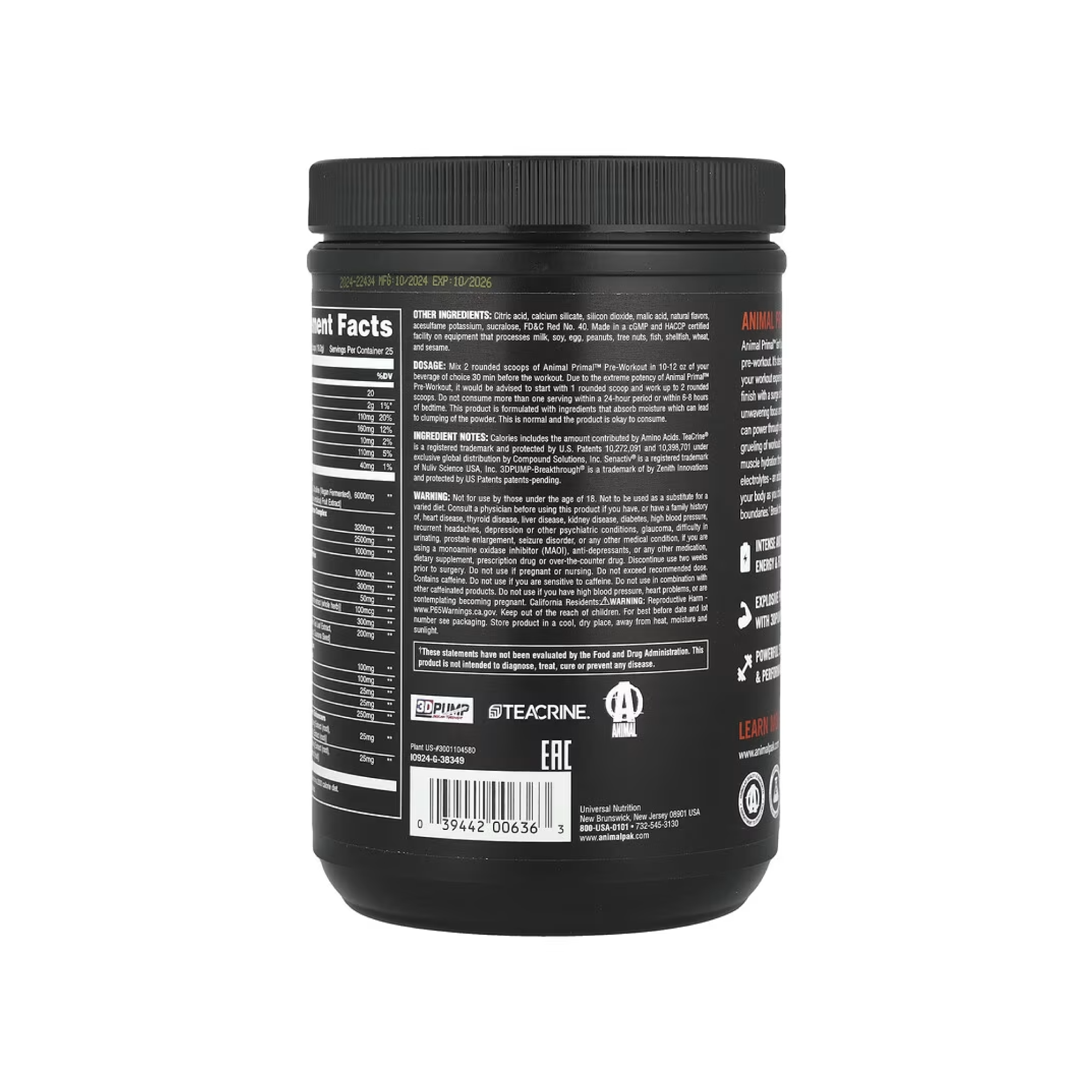 Animal Primal Pre Workout 480g - Enerji ve Odak Artırıcı