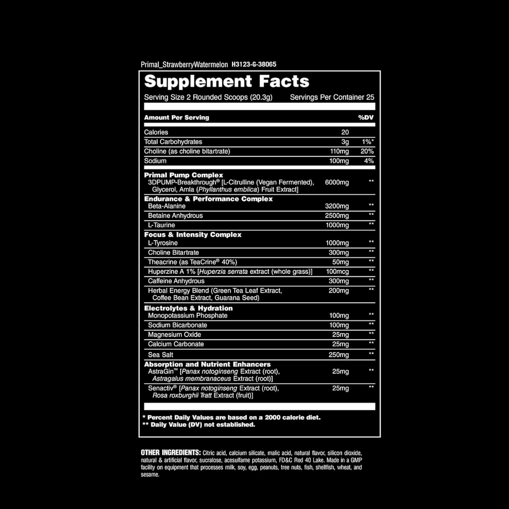 Animal Primal Pre Workout 480g - Enerji ve Odak Artırıcı