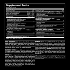 Animal Stak Supplement Facts Arka Yüz Yakın Çekim - Besin Değerleri Detayları