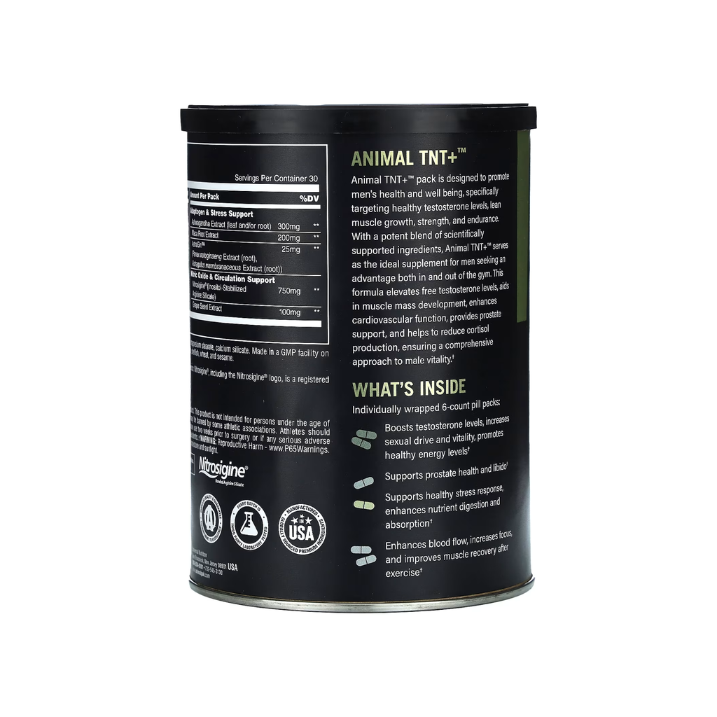 Animal TNT+ Arka Yüz Tanıtım - Prostate Support Testosteron Booster Erkeklere Özel