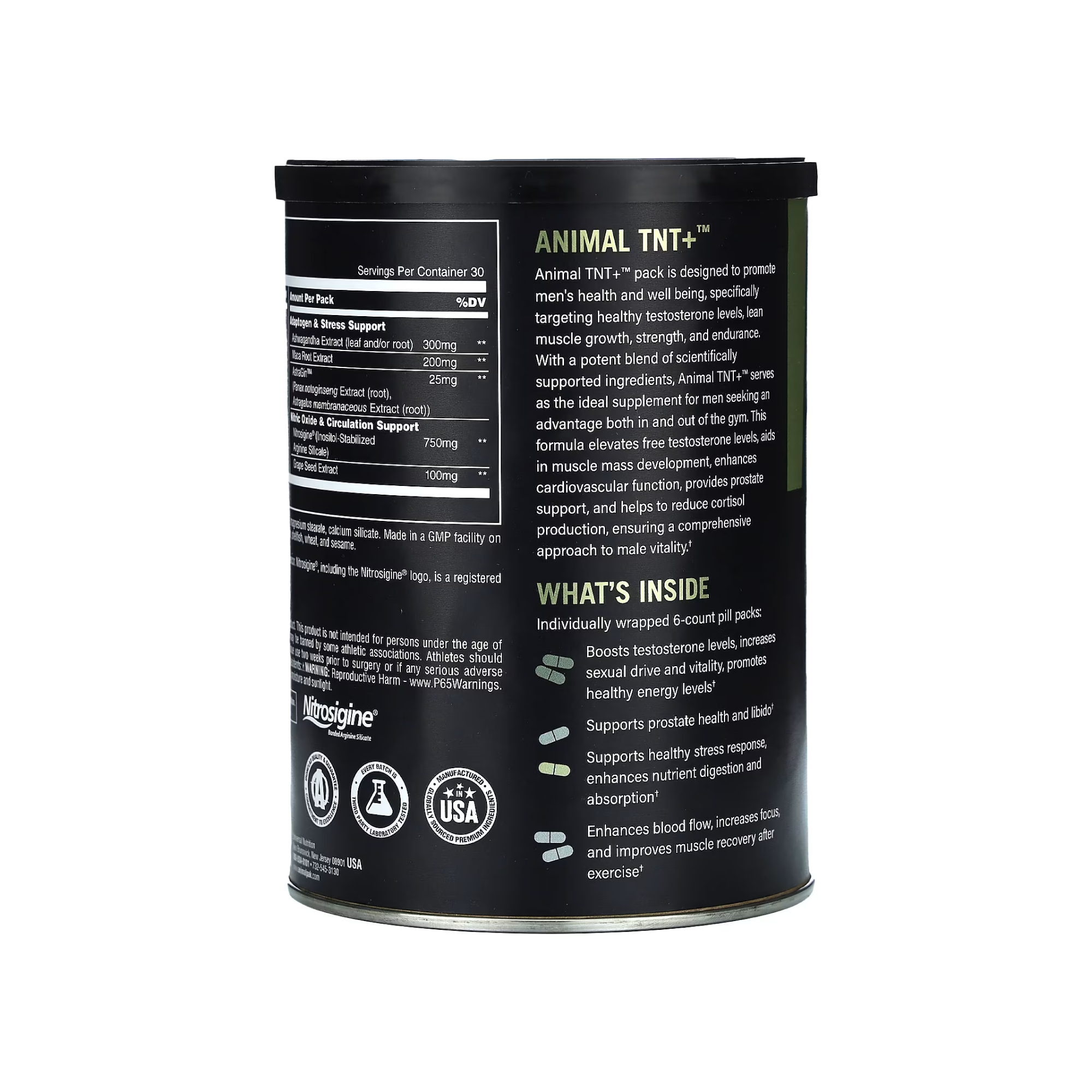 Animal TNT+ Arka Yüz Tanıtım - Prostate Support Testosteron Booster Erkeklere Özel