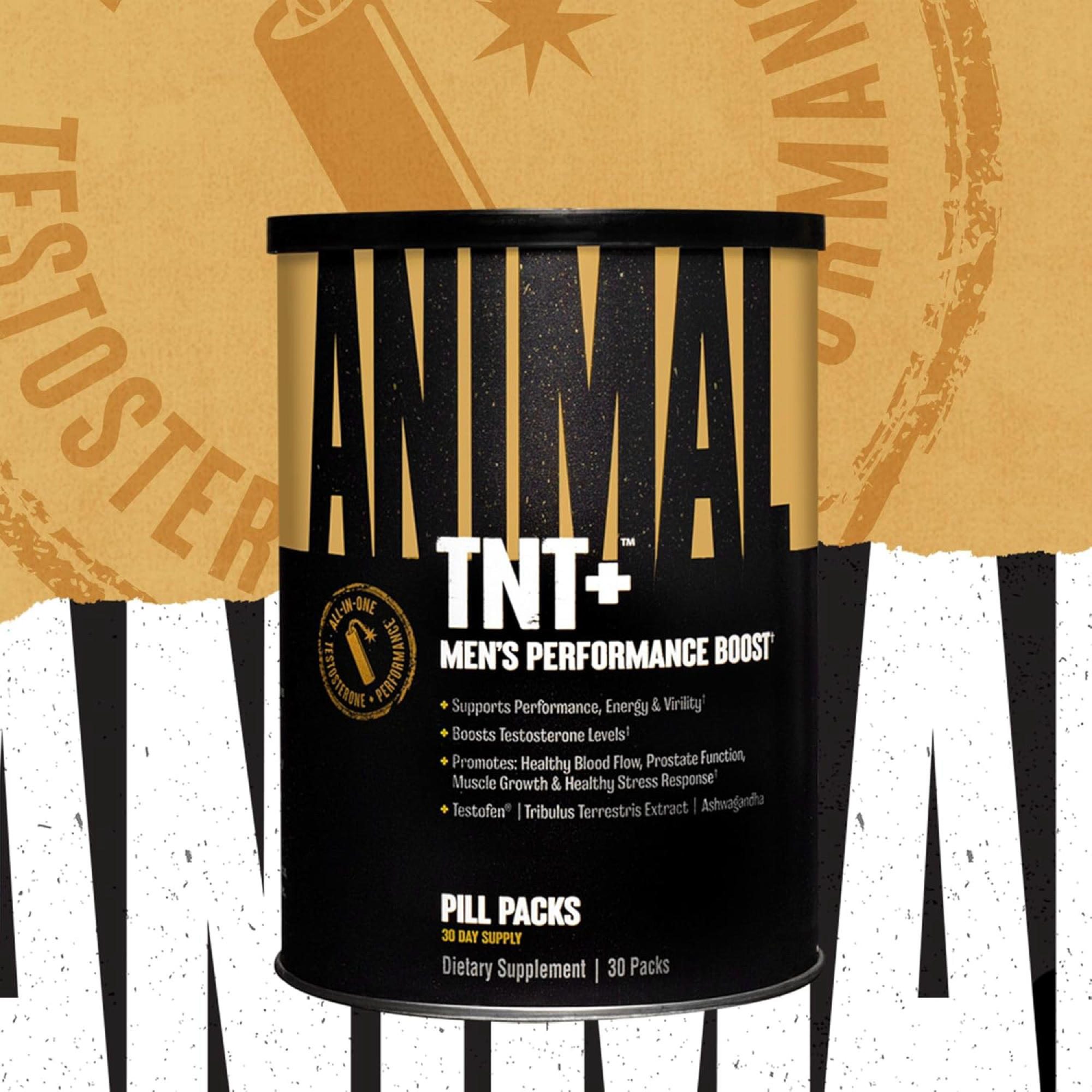 Animal TNT+ Men Performance Boost Testosterone Ön Yüz Banner - 30 Pill Packs