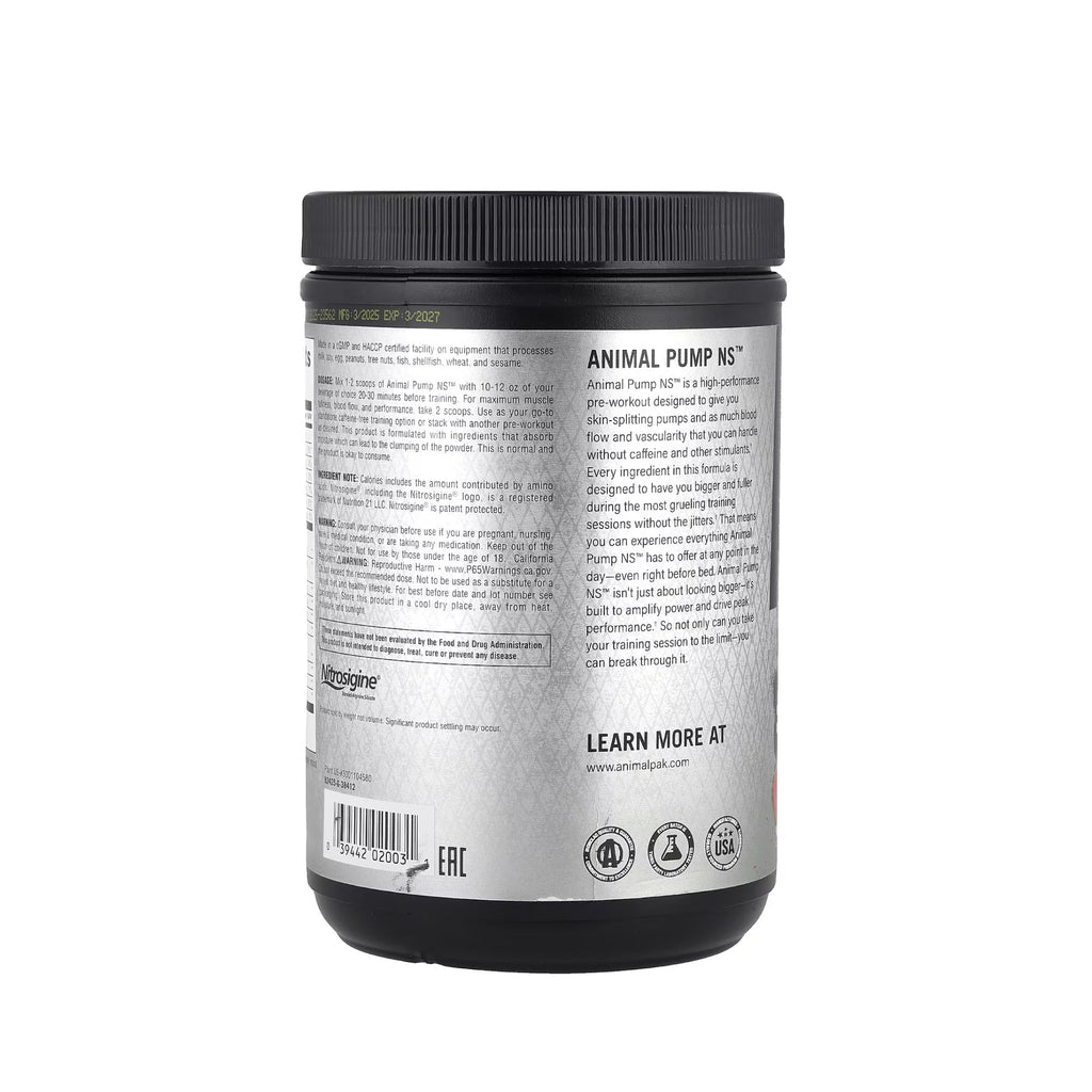 Animal Pump Pre-Workout Kafeinsiz 40 Servis
