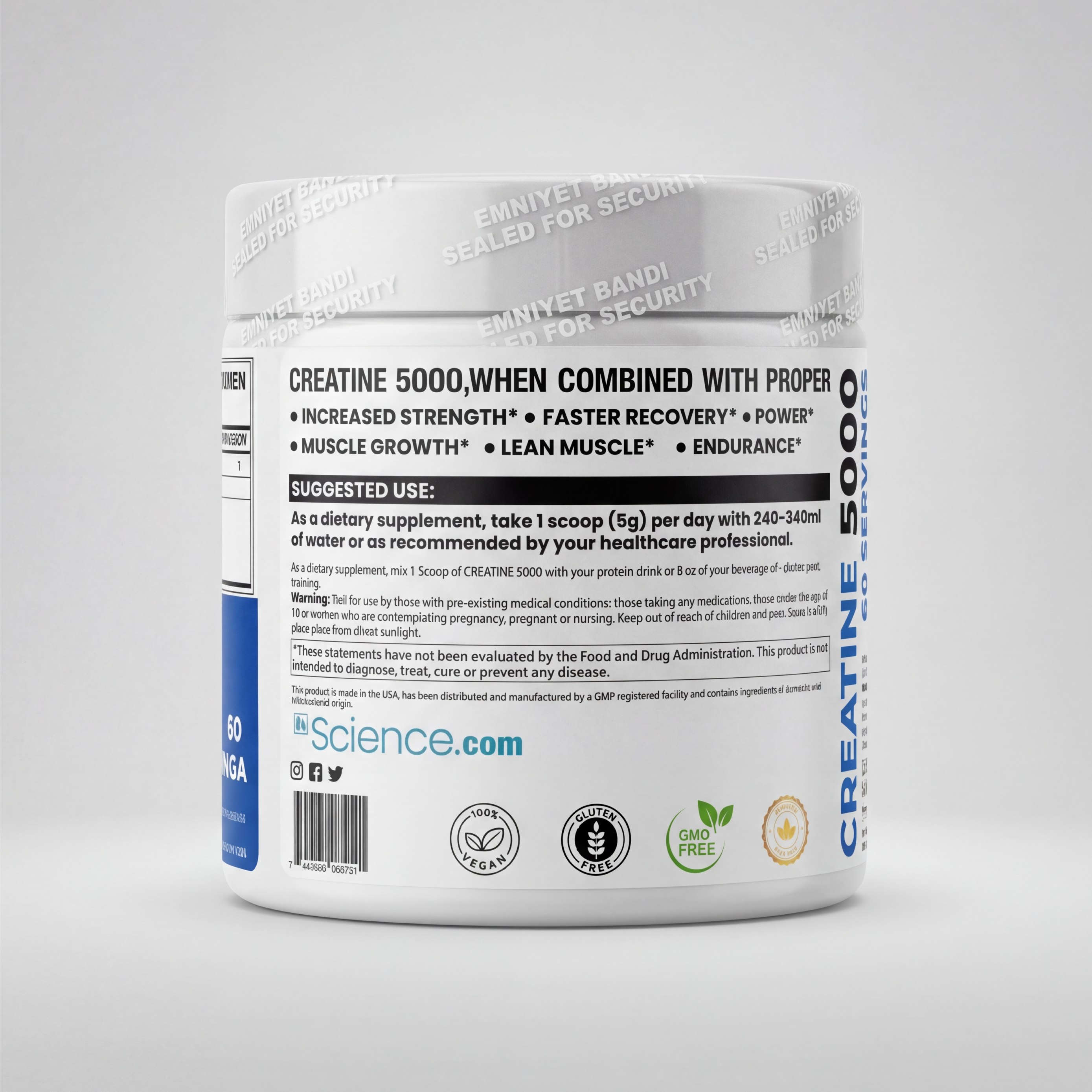 İn Science Nutrition Saf Creatine (Kreatin) Monohidrat 300 gr Toz (60 Servis )