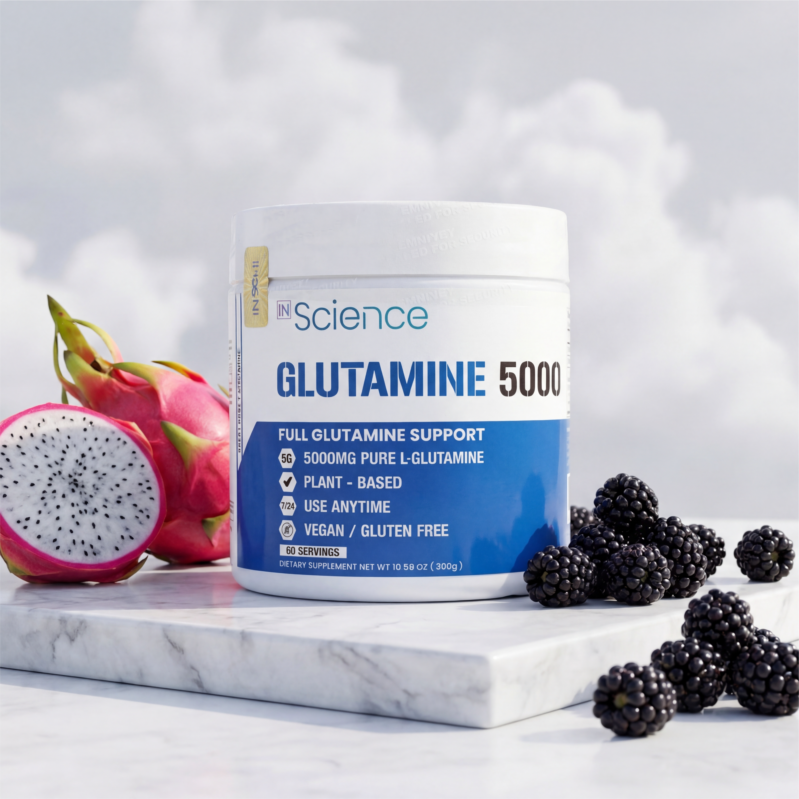 İn Science Nutrition L-Glutamine 5000 Mg Toz 300 gr (60 Servis)