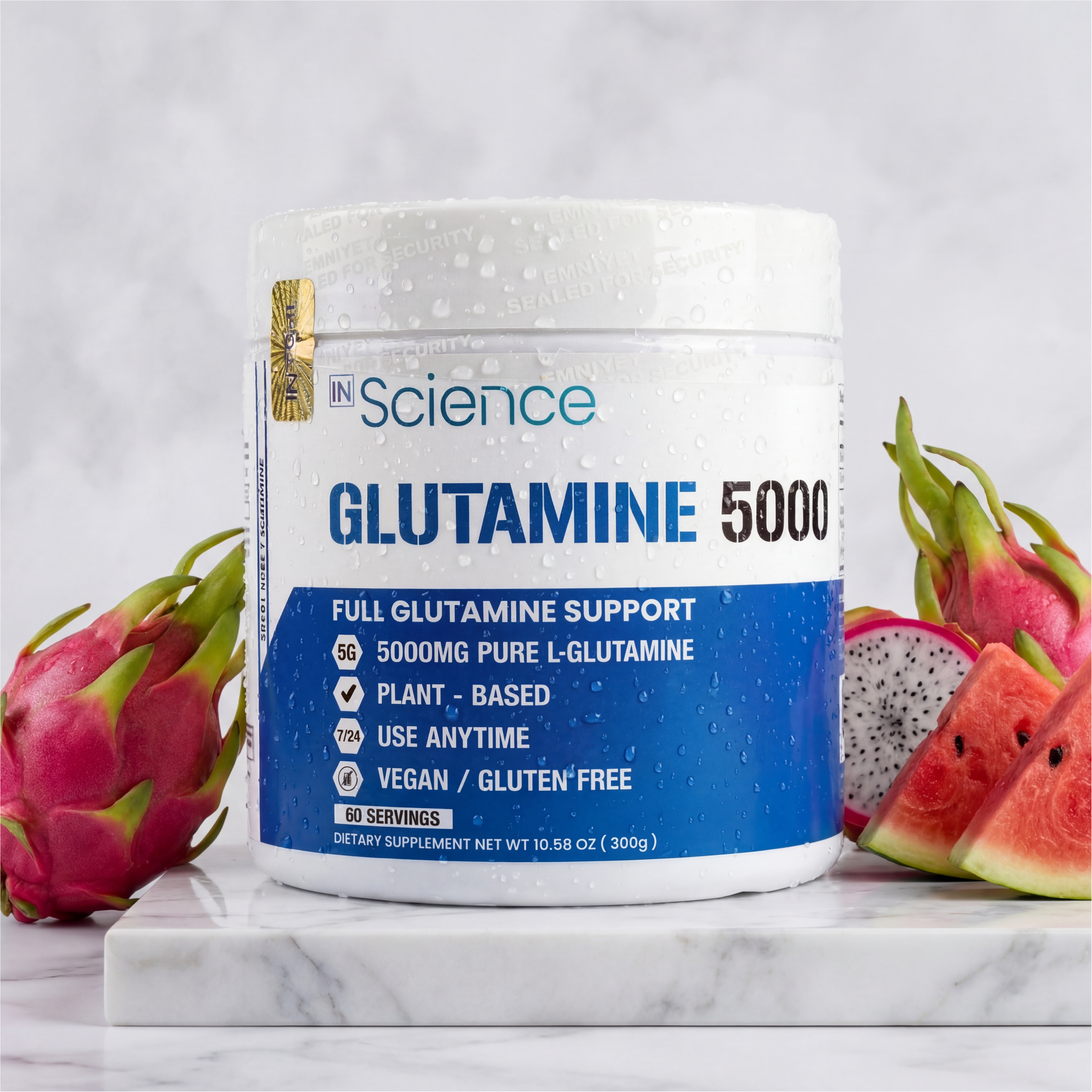 İn Science Nutrition L-Glutamine 5000 Mg Toz 300 gr (60 Servis)