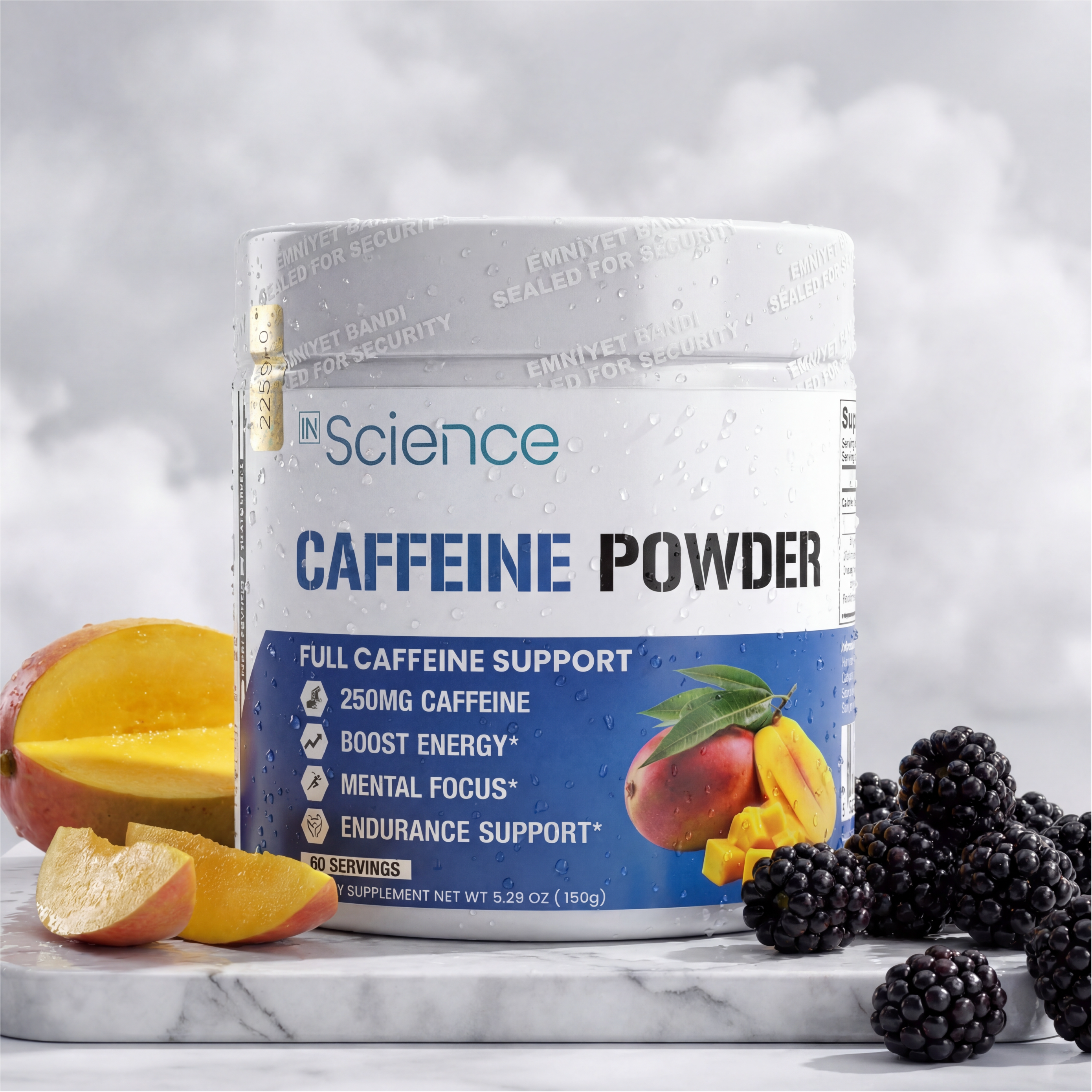 İn Science Nutrition Saf Kafein Tozu 250 Mg 150 gr (60 Servis)
