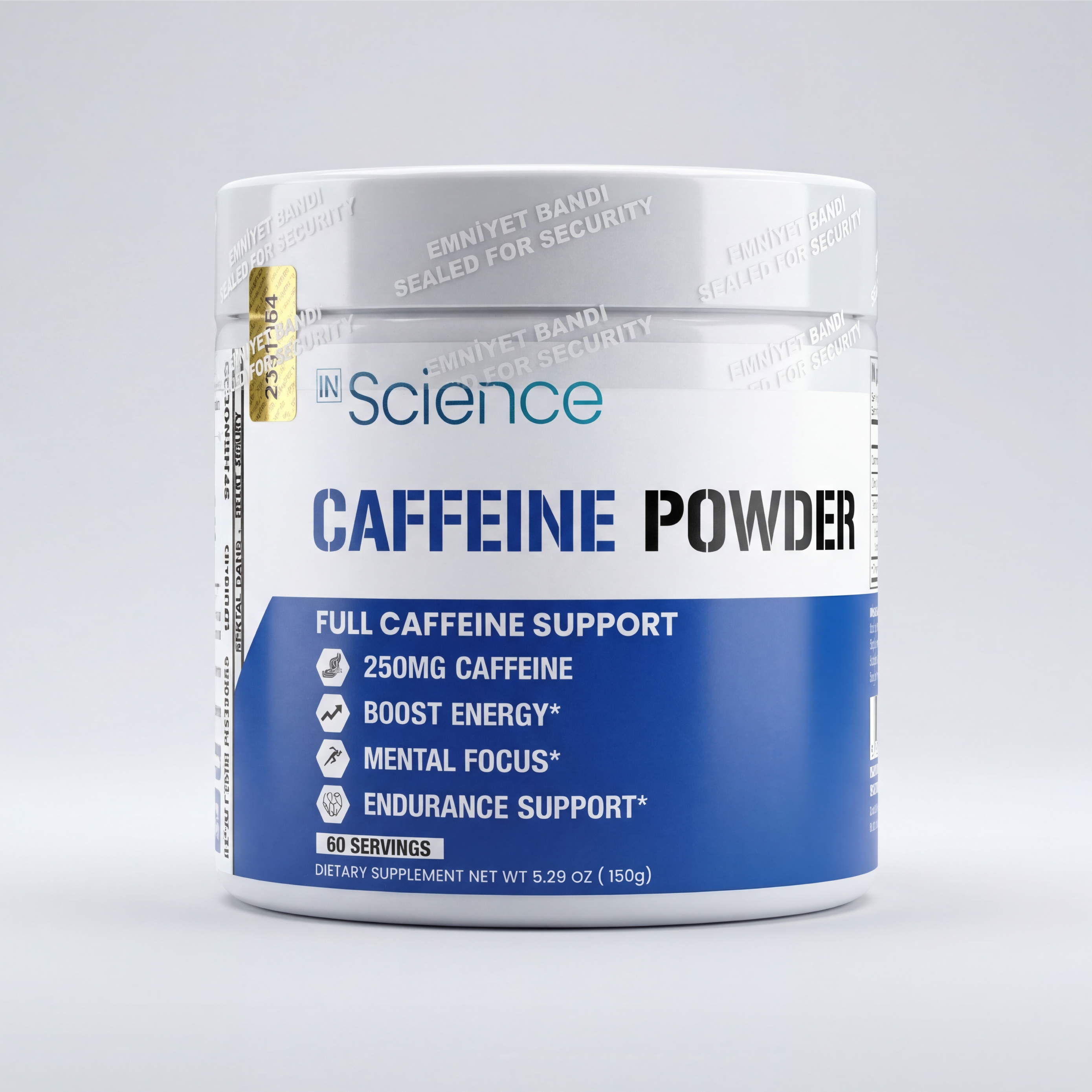 İn Science Nutrition Saf Kafein Tozu 250 Mg 150 gr (60 Servis)