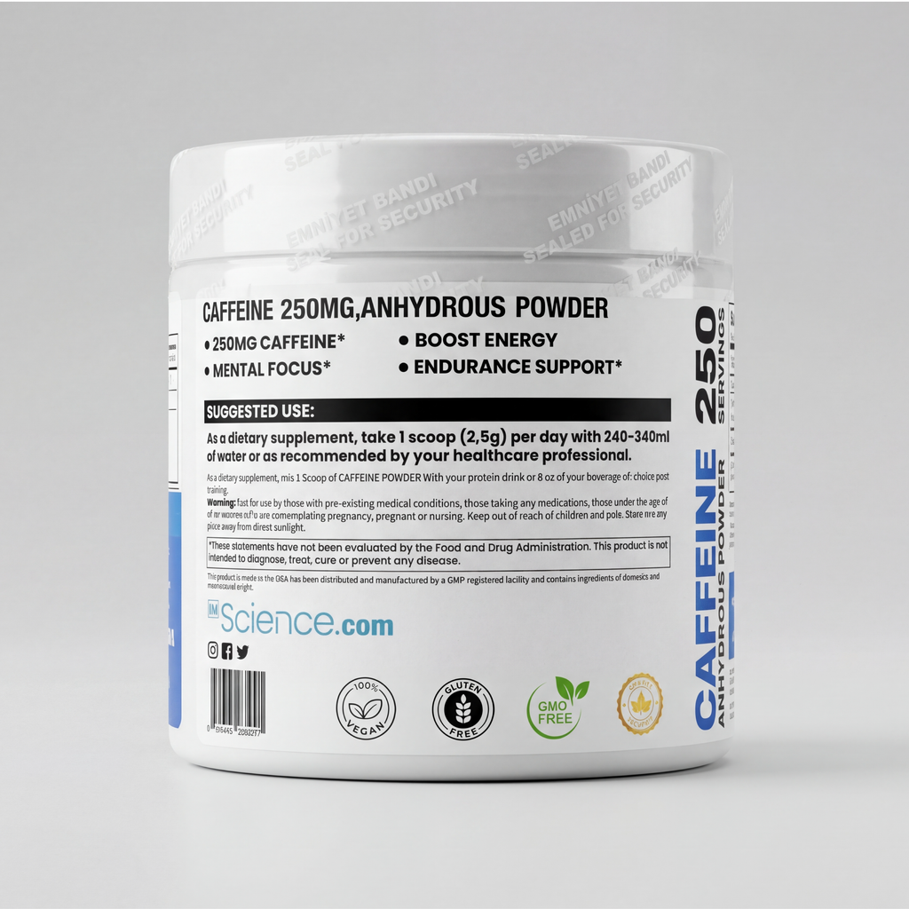 İn Science Nutrition Saf Kafein Tozu 250 Mg 150 gr (60 Servis)