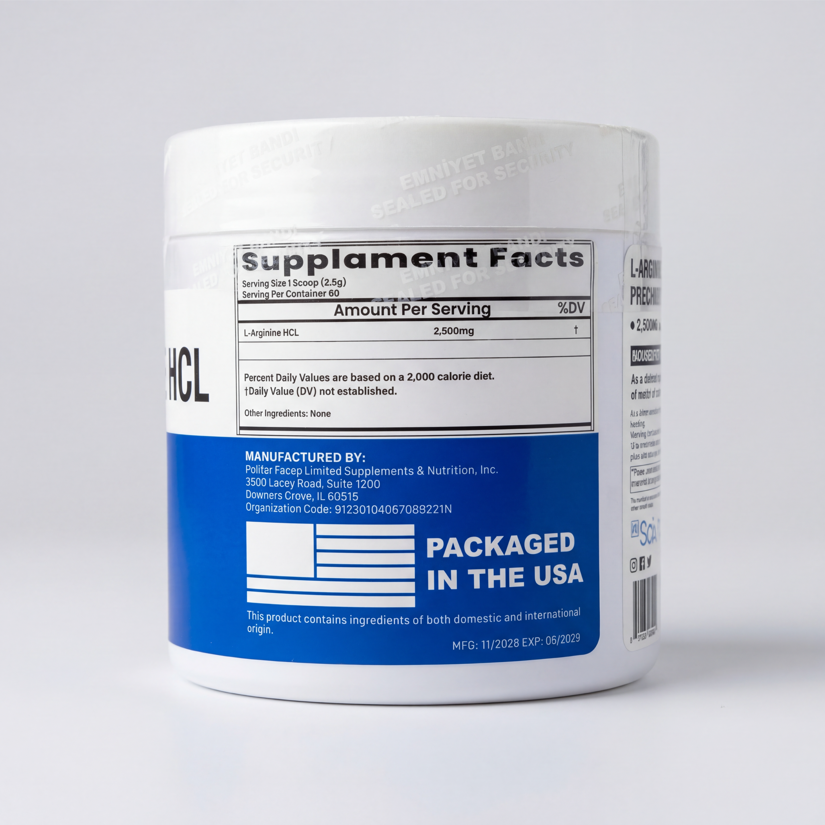 İn Science Nutrition Saf L-Arginine Hcl 2500 Mg Toz 150 gr (60 Servis)