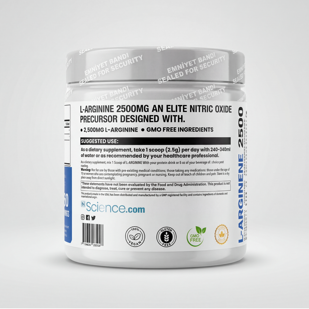 İn Science Nutrition Saf L-Arginine Hcl 2500 Mg Toz 150 gr (60 Servis)