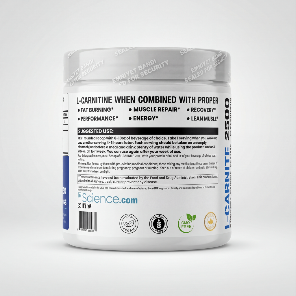 İn Science Nutrition Saf L-Carnitine Toz 2500 Mg 150 gr (60 Servis)