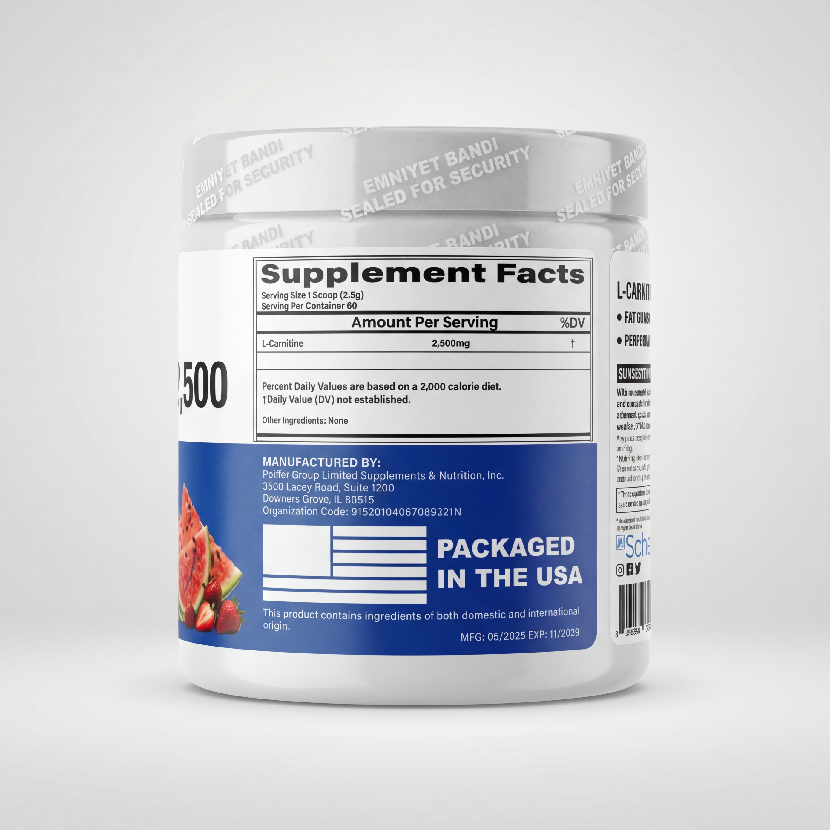 İn Science Nutrition Saf L-Carnitine Toz 2500 Mg 150 gr (60 Servis)