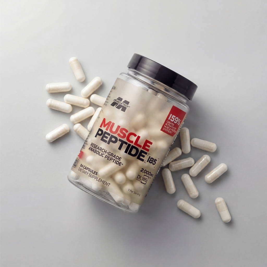 MuscleTech Muscle Peptide 185 84 Capsules – Anabolik Peptid, Kas Gelişimi, Güç ve Toparlanma Desteği