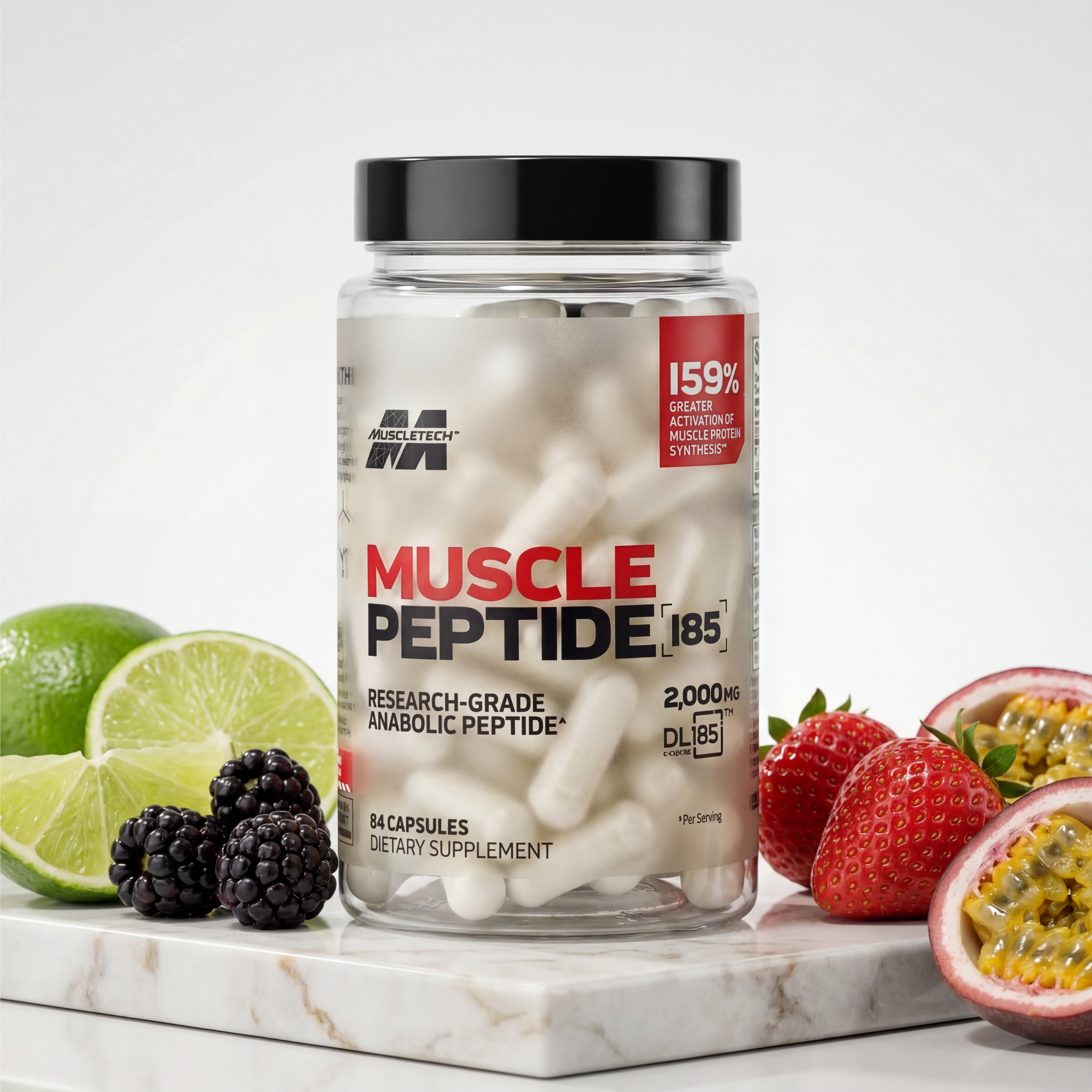 MuscleTech Muscle Peptide 185 84 Capsules – Anabolik Peptid, Kas Gelişimi, Güç ve Toparlanma Desteği