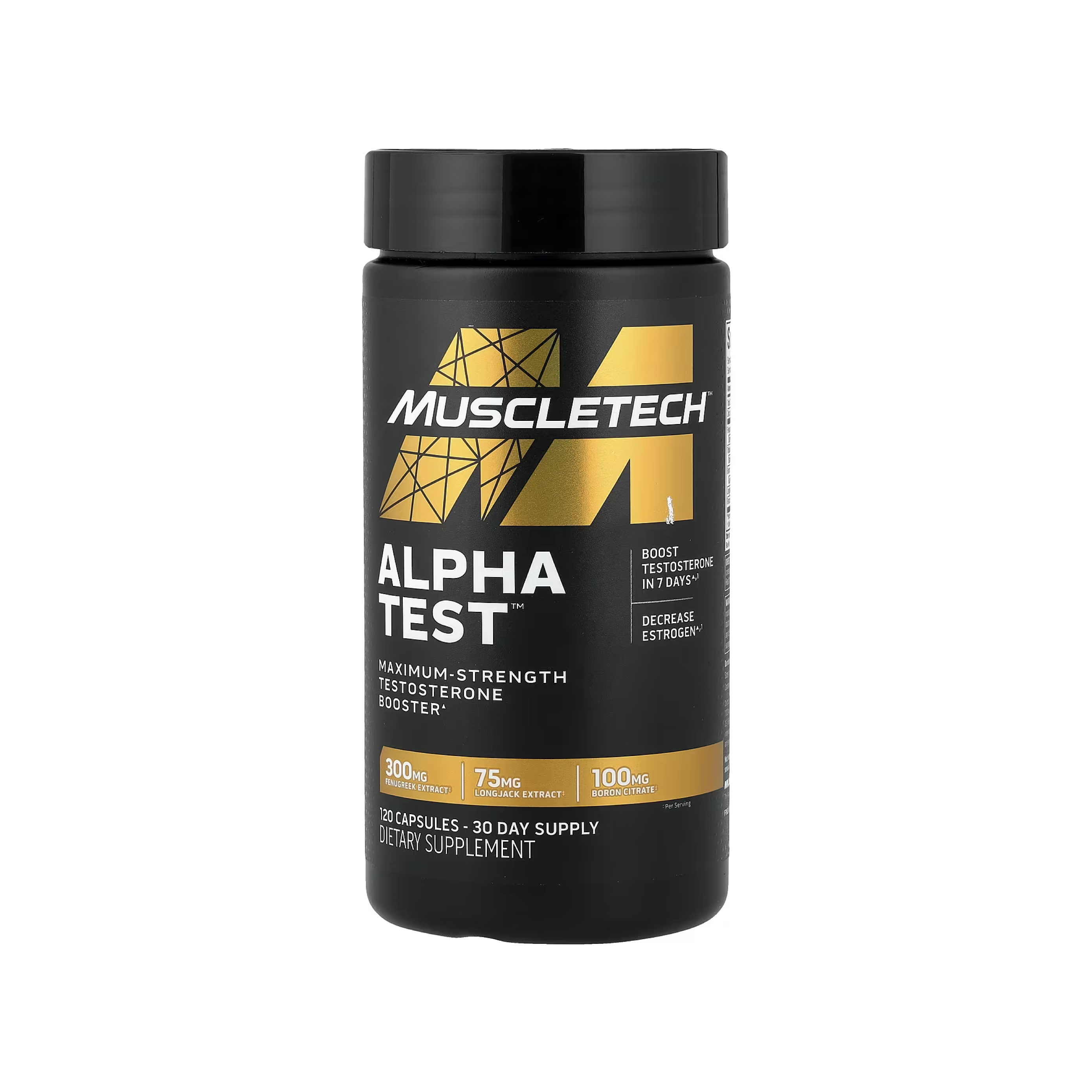 MuscleTech AlphaTest Testosteron Booster 120 Kapsül Ön Görünüm