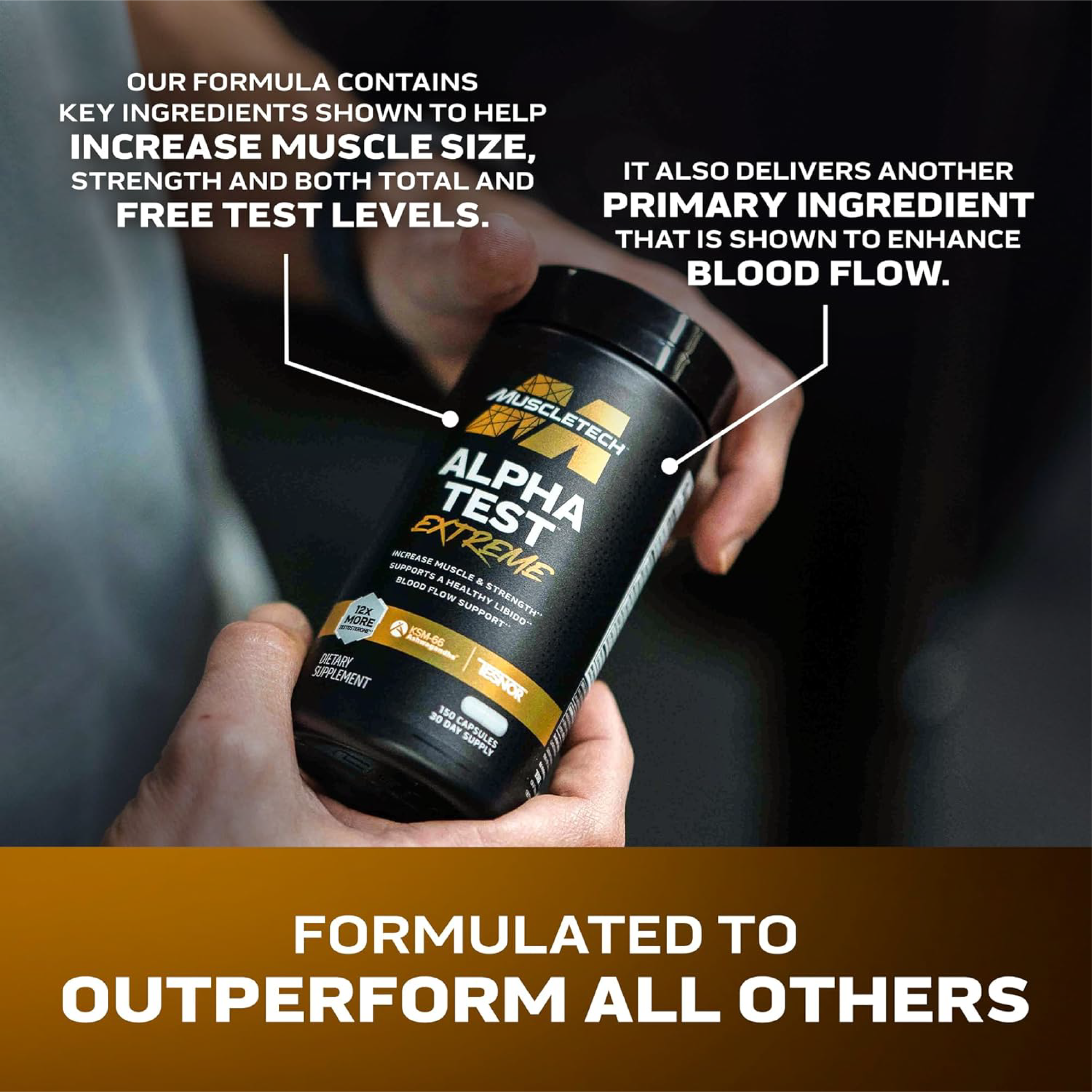 MuscleTech AlphaTest Extreme Testosteron Destekleyici 150-300 Kapsül