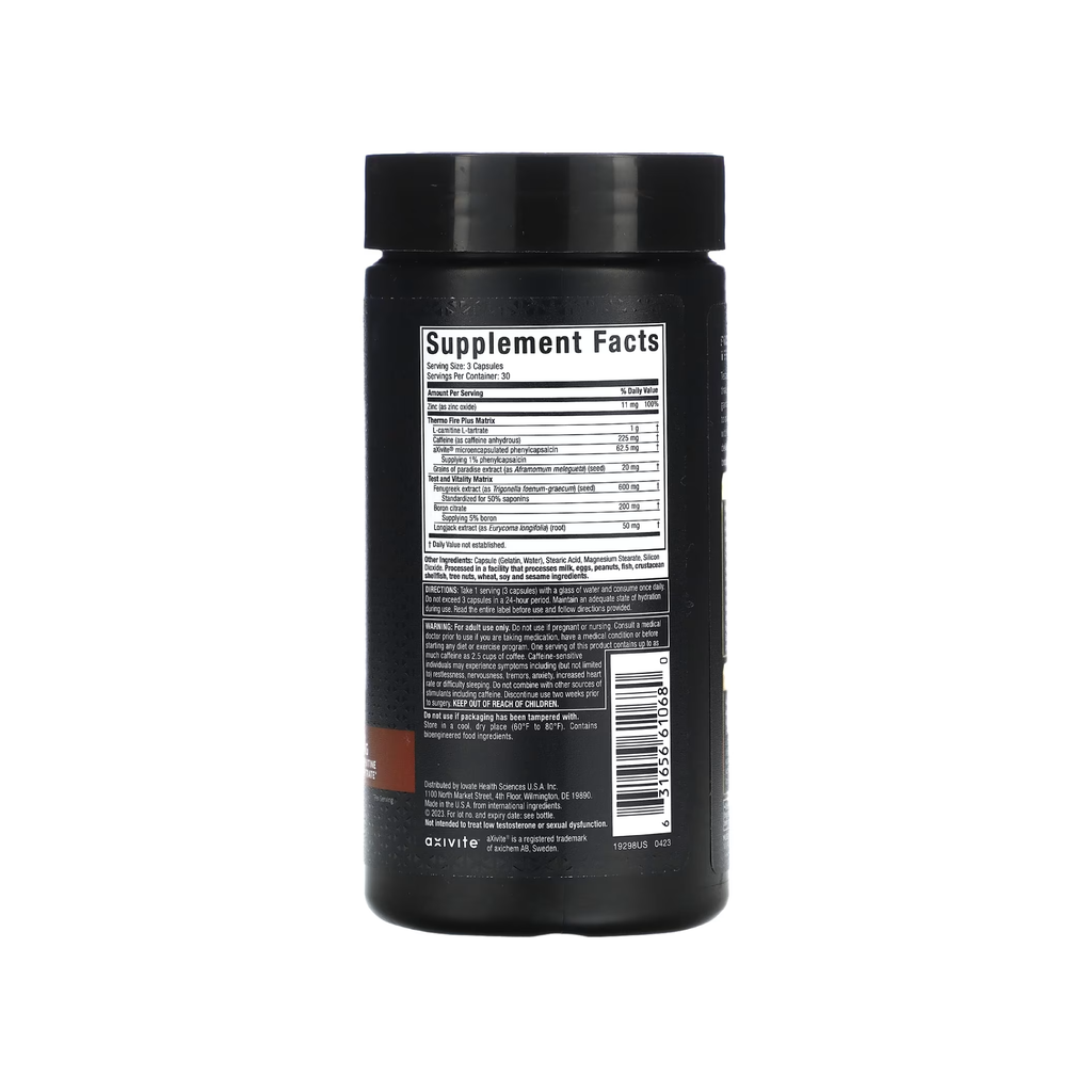 MuscleTech AlphaTest Thermo 90/180 Kapsül - Testosteron Artırıcı Yağ Yakıcı