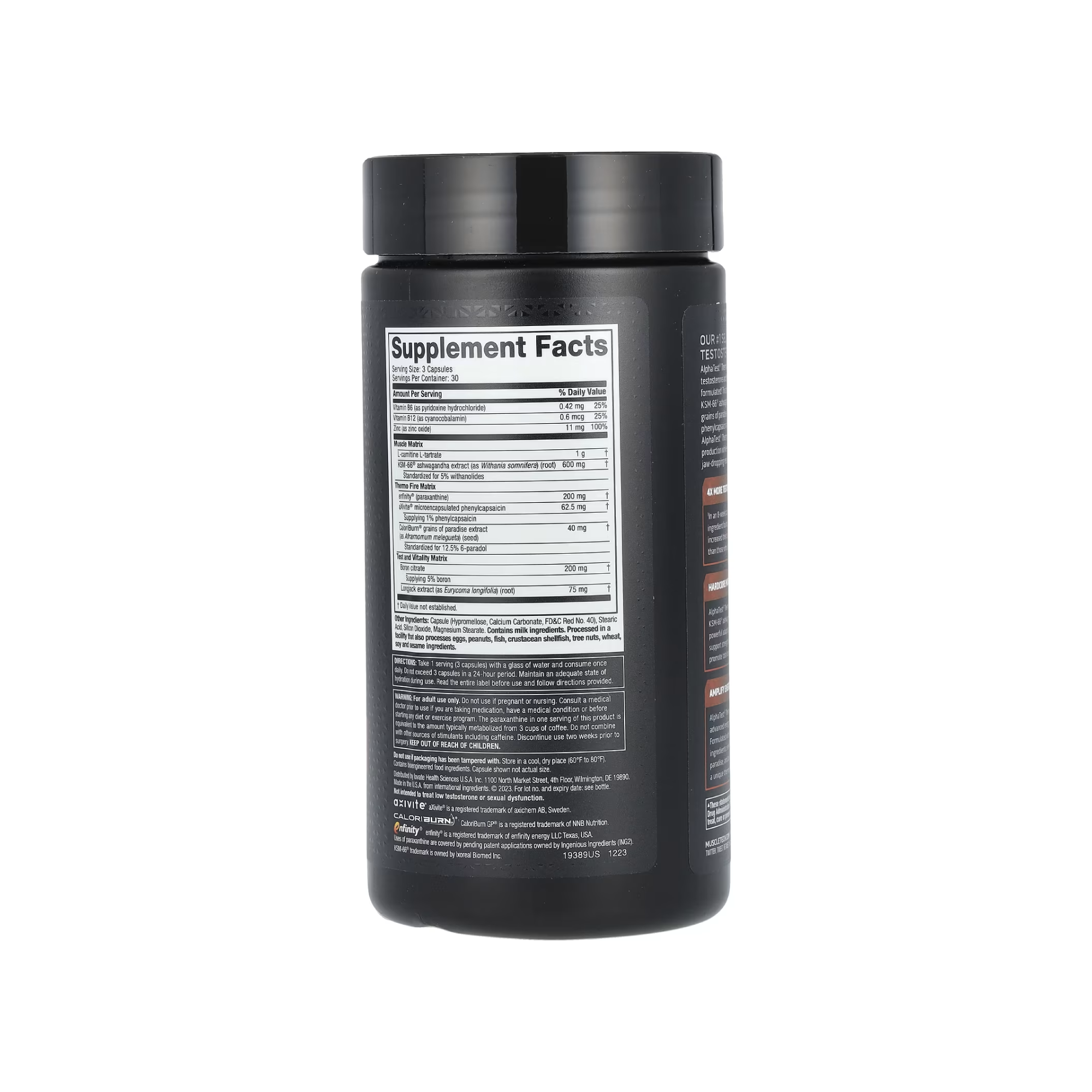 MuscleTech AlphaTest Thermo 90/180 Kapsül - Testosteron Artırıcı Yağ Yakıcı