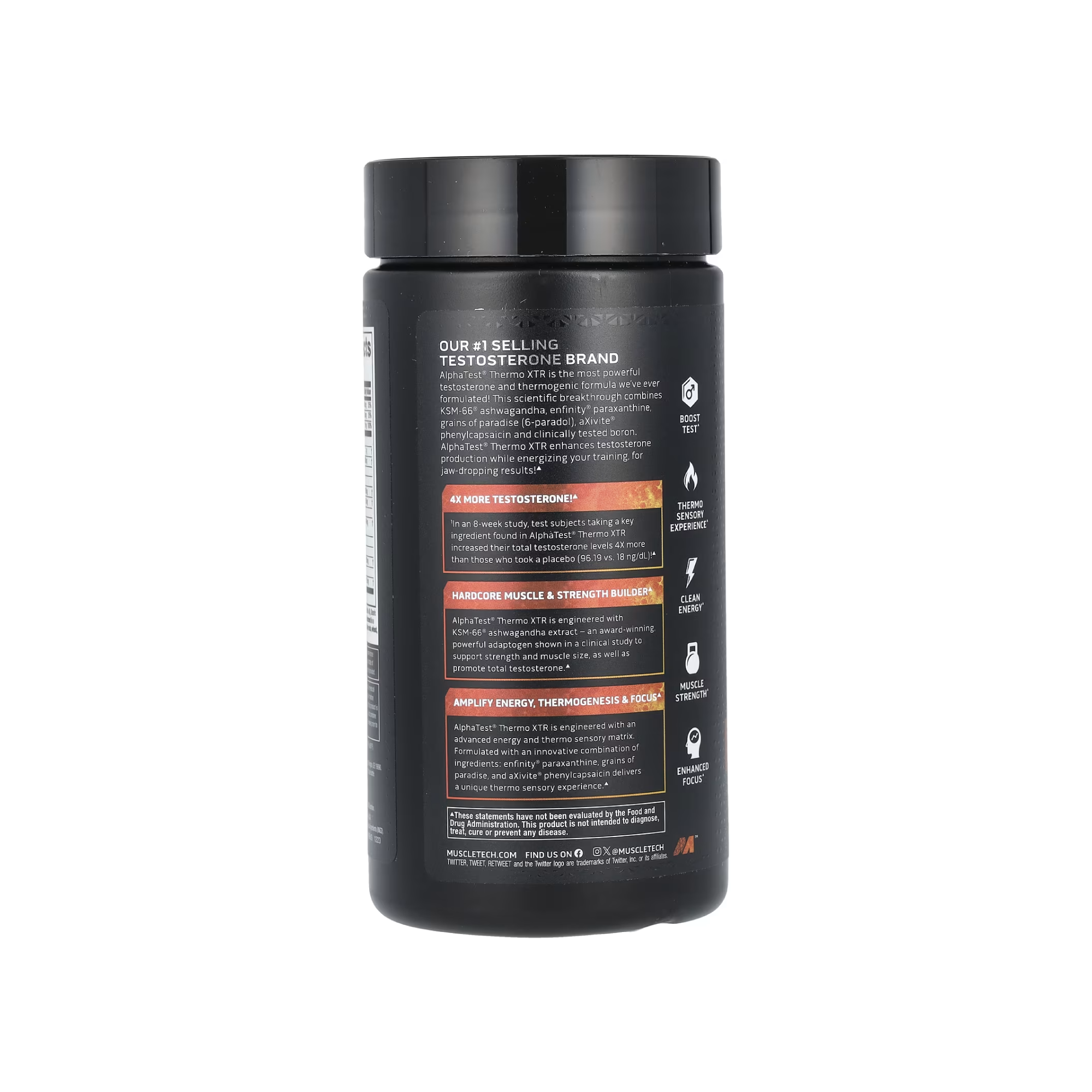 MuscleTech AlphaTest Thermo XTR Testosteron Booster Yağ Yakıcı 90 Kapsül