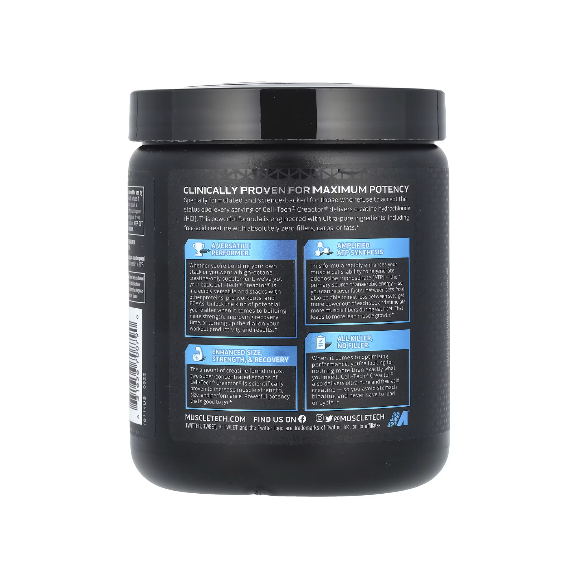 MuscleTech Cell-Tech Creactor Kreatin HCl 240g - Aromasız
