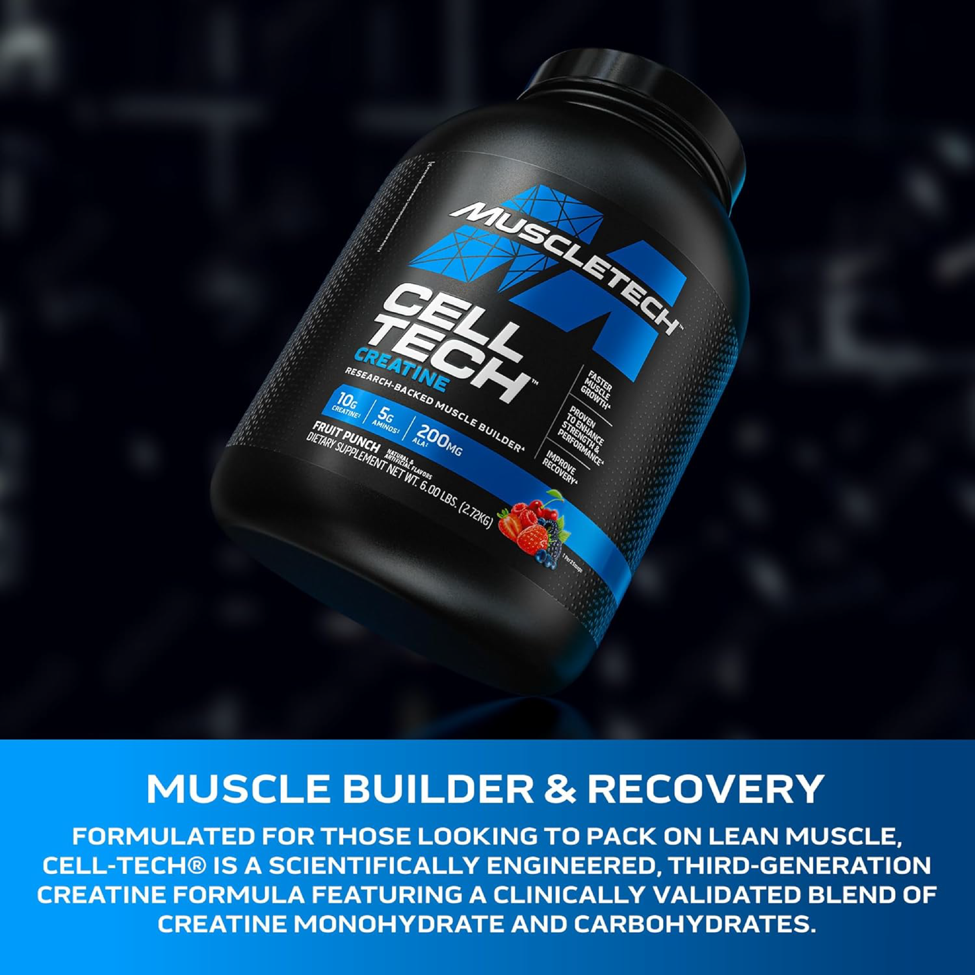 MuscleTech Cell-Tech Kreatin Monohidrat 100% Saf Mikronize 1.32kg 2.63kg