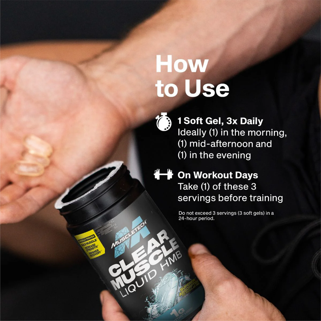 MuscleTech Clear Muscle® Liquid HMB Free Acid BetaTOR® | 42-84 Kapsül