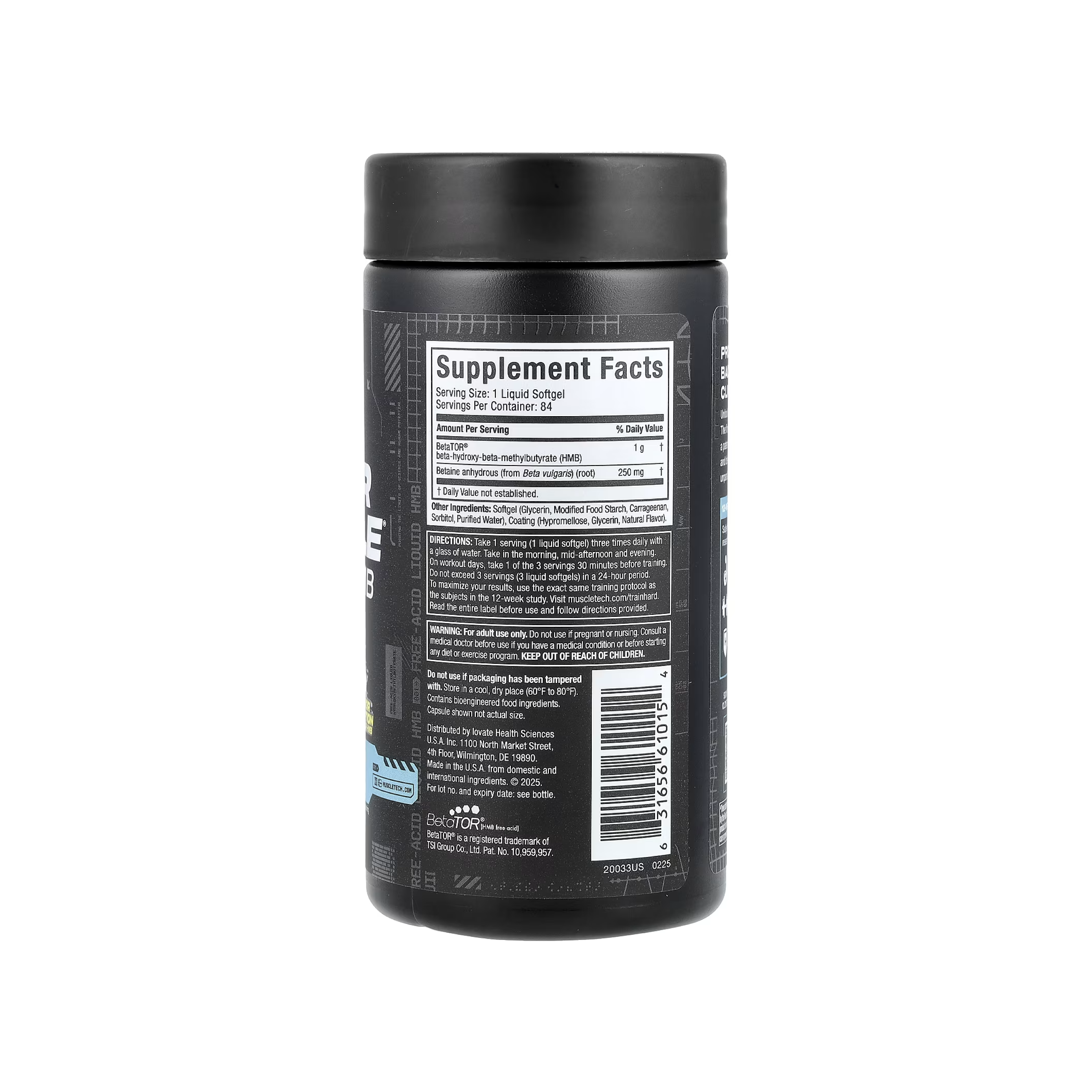MuscleTech Clear Muscle® Liquid HMB Free Acid BetaTOR® | 42-84 Kapsül