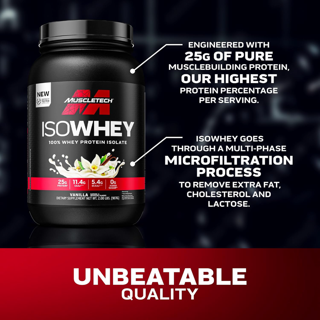 MuscleTech %100 IsoWhey İzole Whey Protein Tozu 25g Protein
