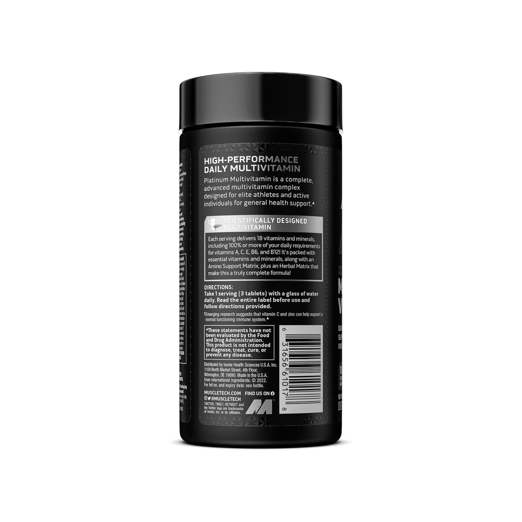 MuscleTech Platinum Multivitamin 90/180 Tablet – Sporcu Multivitamini