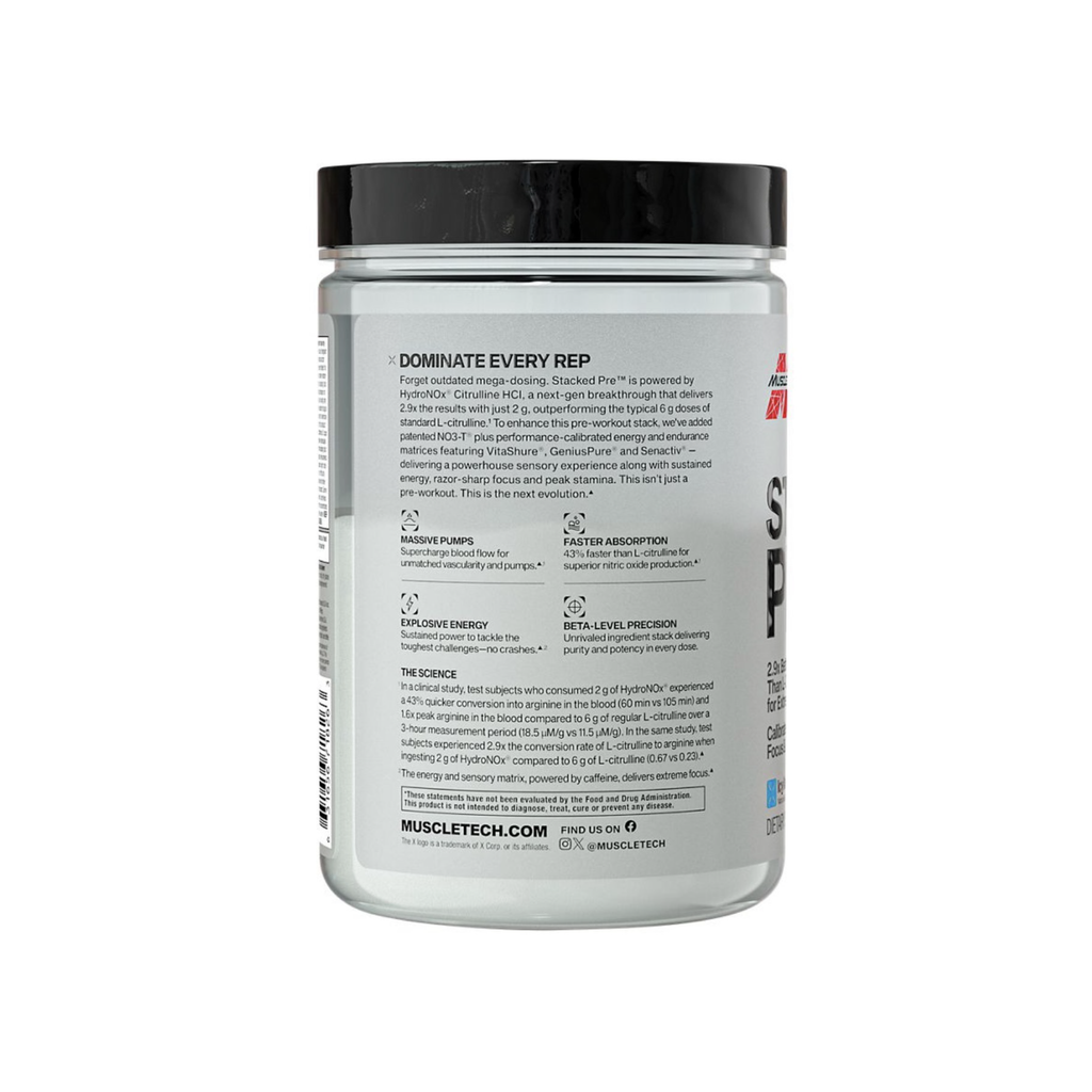 MuscleTech Stacked Pre-Workout 301g Nitrik Oksit Kafein Pump